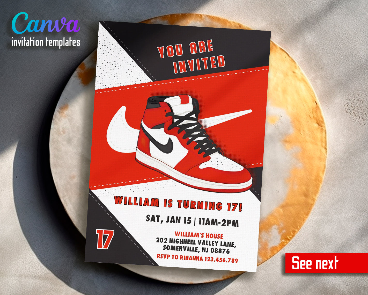 Jordan Sneaker Invitation