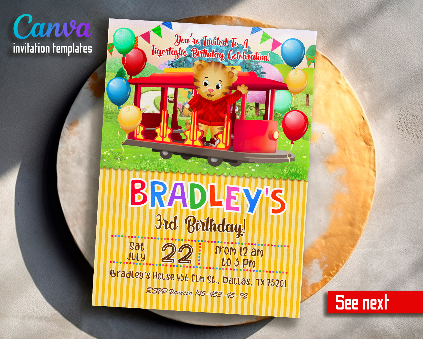 Daniel Tiger's Neighborhood customizable invite template | instant download | Share or Print – 4invites daniel-tiger-s-neighborhood-customizable-invite-template-instant-download-share-or-print-4invites