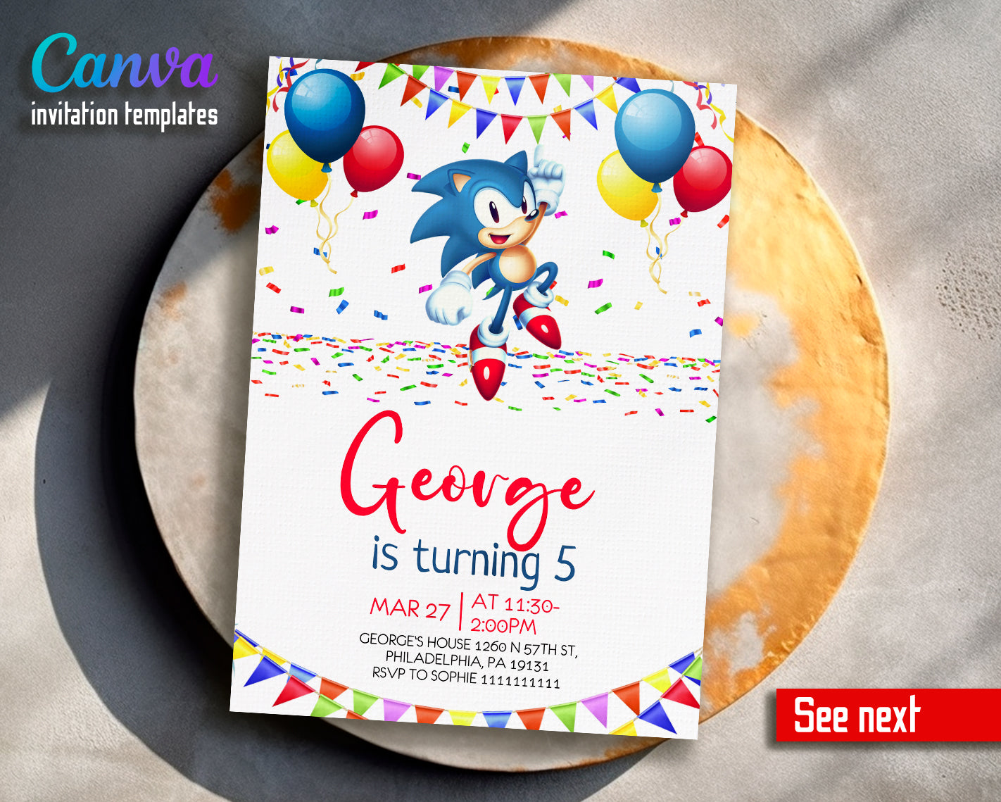 Sonic Hedgehog customizable invite template | instant download | Share or Print – 4invites sonic-hedgehog-customizable-invite-template-instant-download-share-or-print-4invites