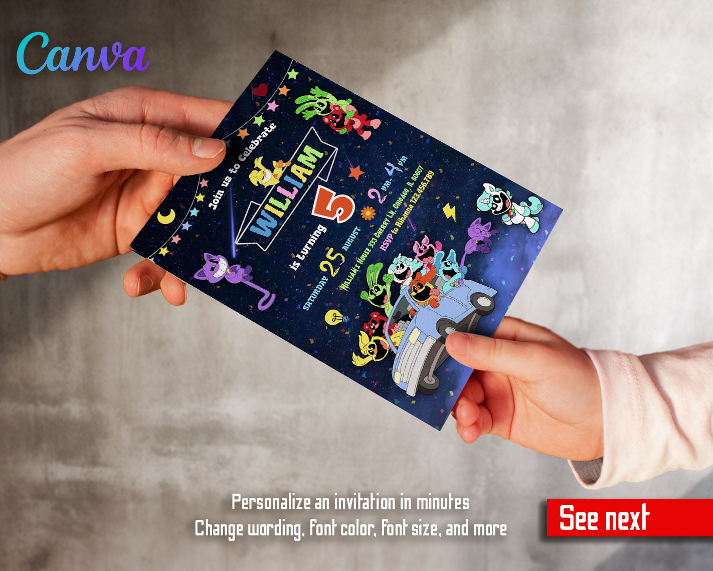 Smiling Critters customizable invitation template | Share or Print | | ZR981