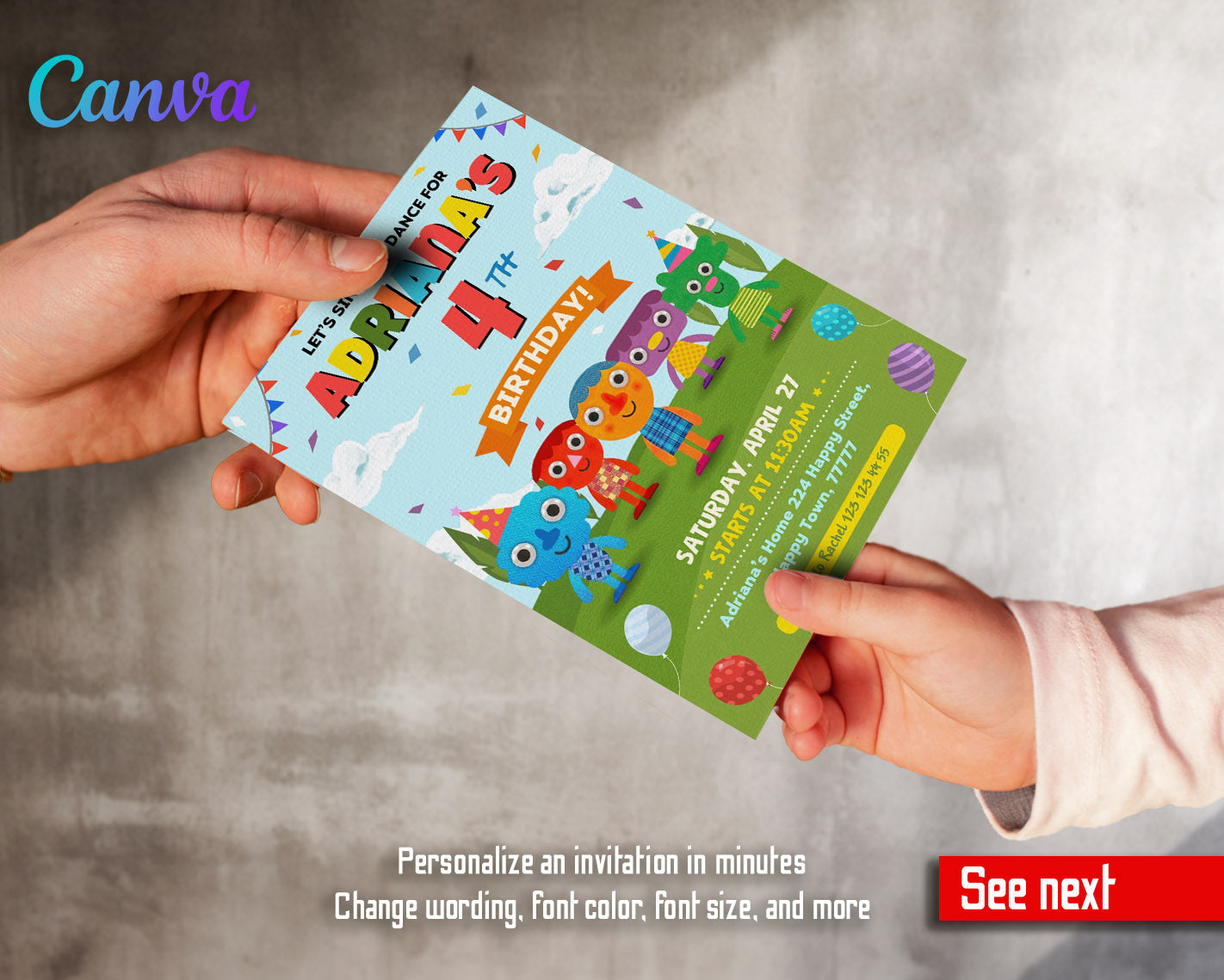 Super Simple Songs customizable invitation template | Share or Print | | EE082