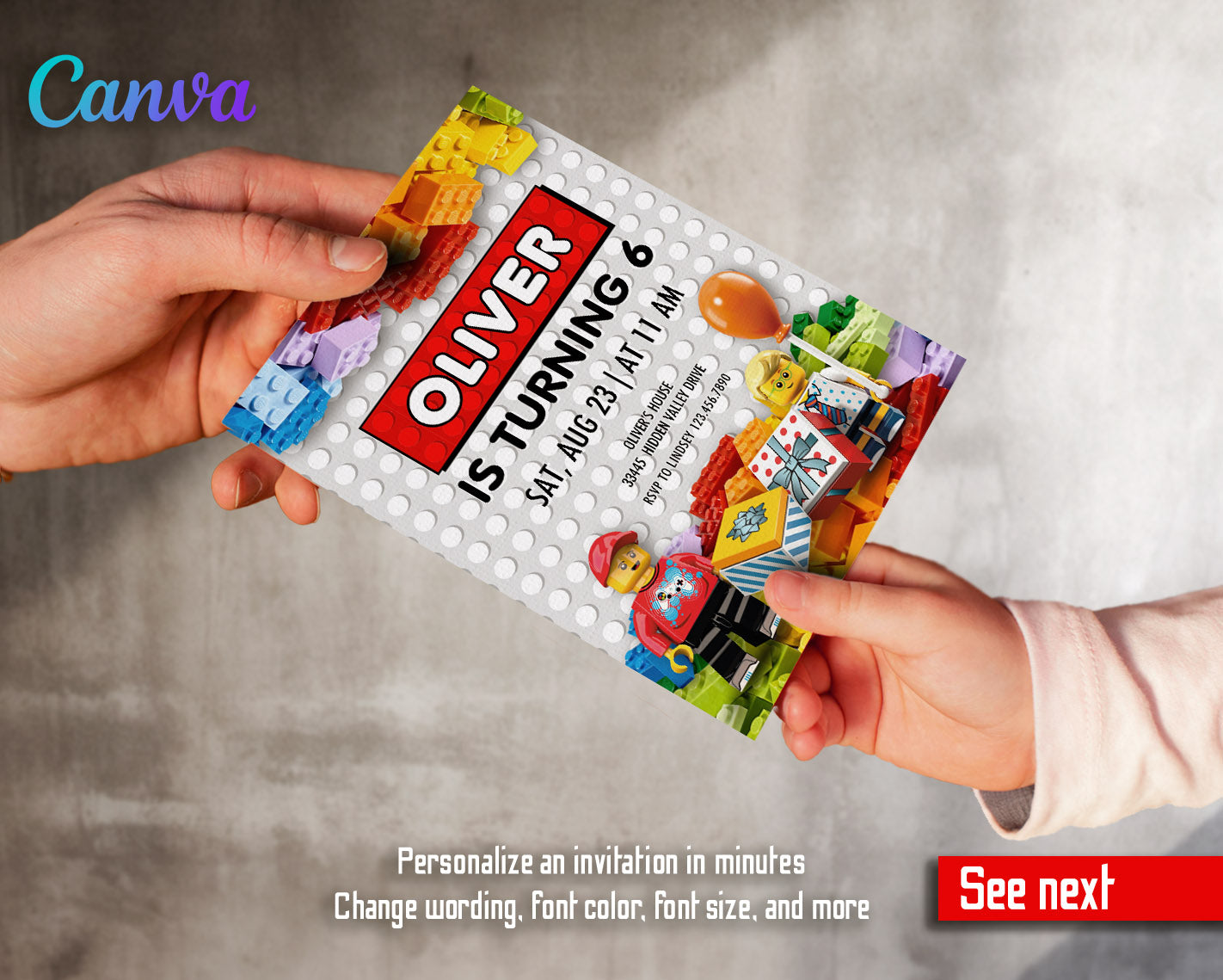 Lego Minifigures customizable invitation template | Share or Print | | RK639