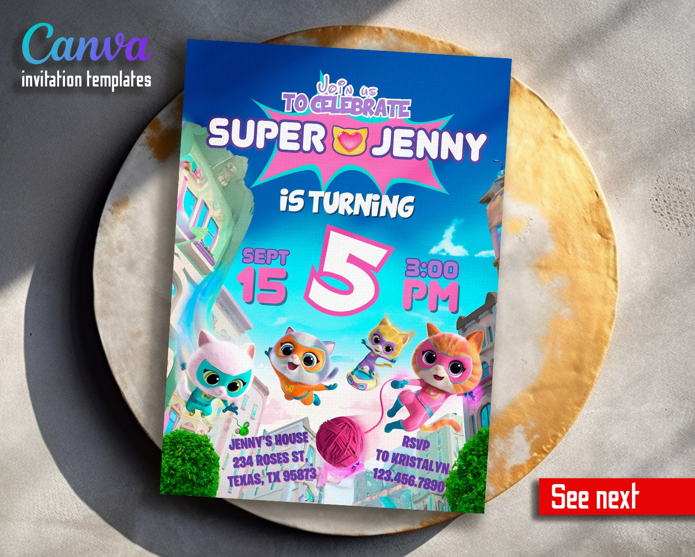 SuperKitties customizable invitation template | Share or Print | | DD243