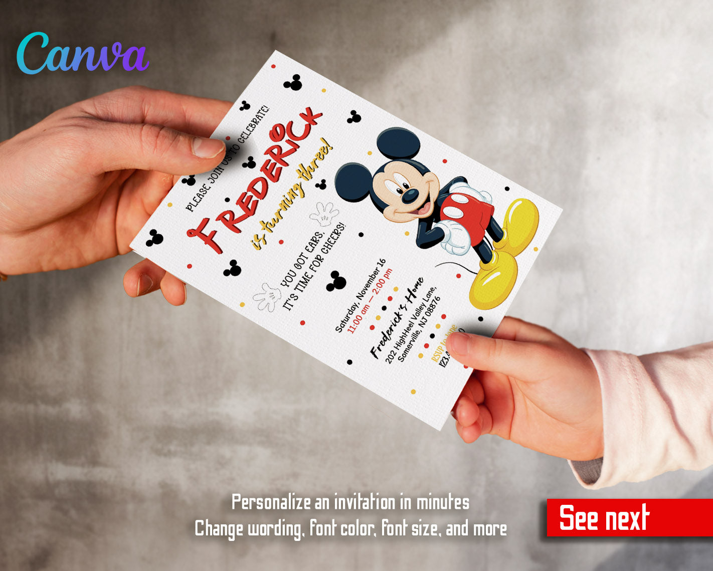 Mickey Mouse Clubhouse customizable invitation template | Share or Print | | CN680