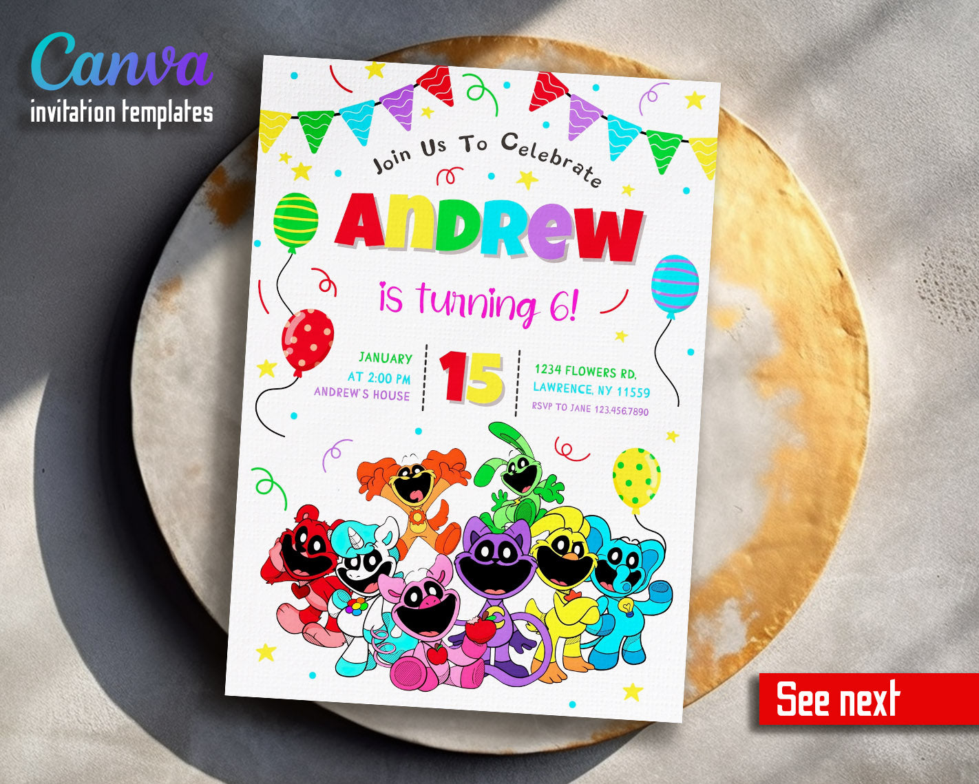 Smiling Critters customizable invitation template | Share or Print | | GK095