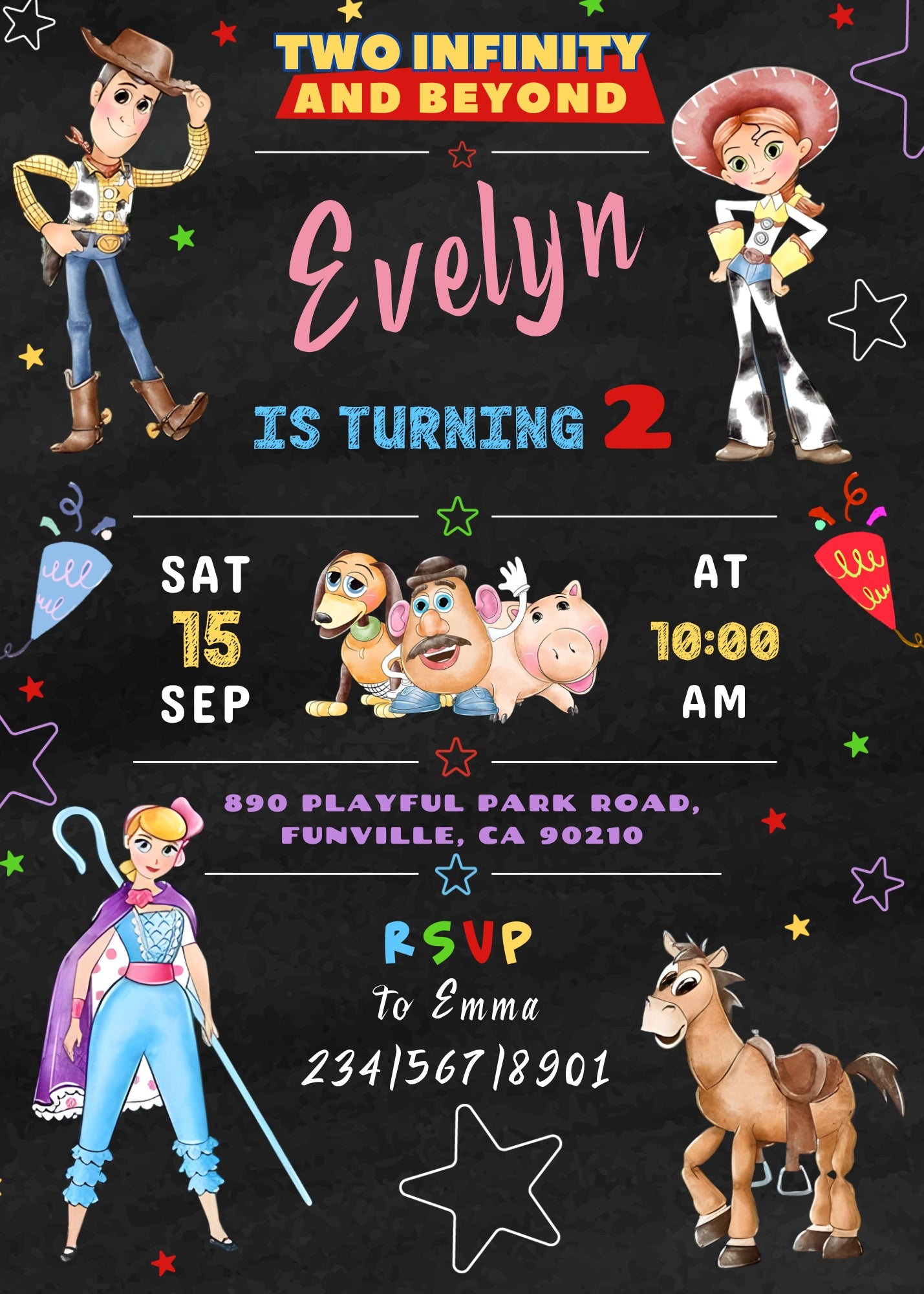 Toy Story Woody customizable invitation template | Share or Print | | BX190