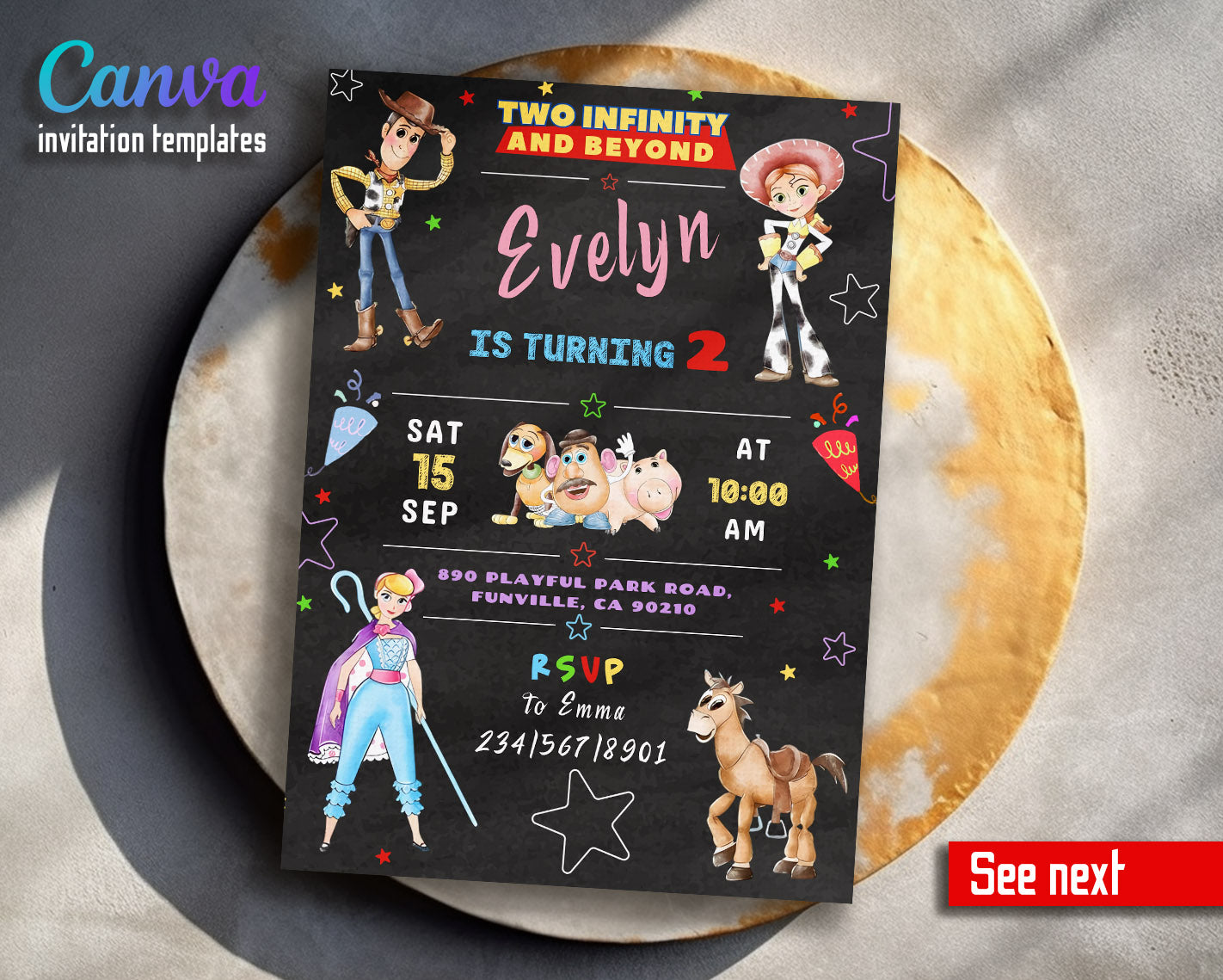Toy Story Woody customizable invitation template | Share or Print | | BX190