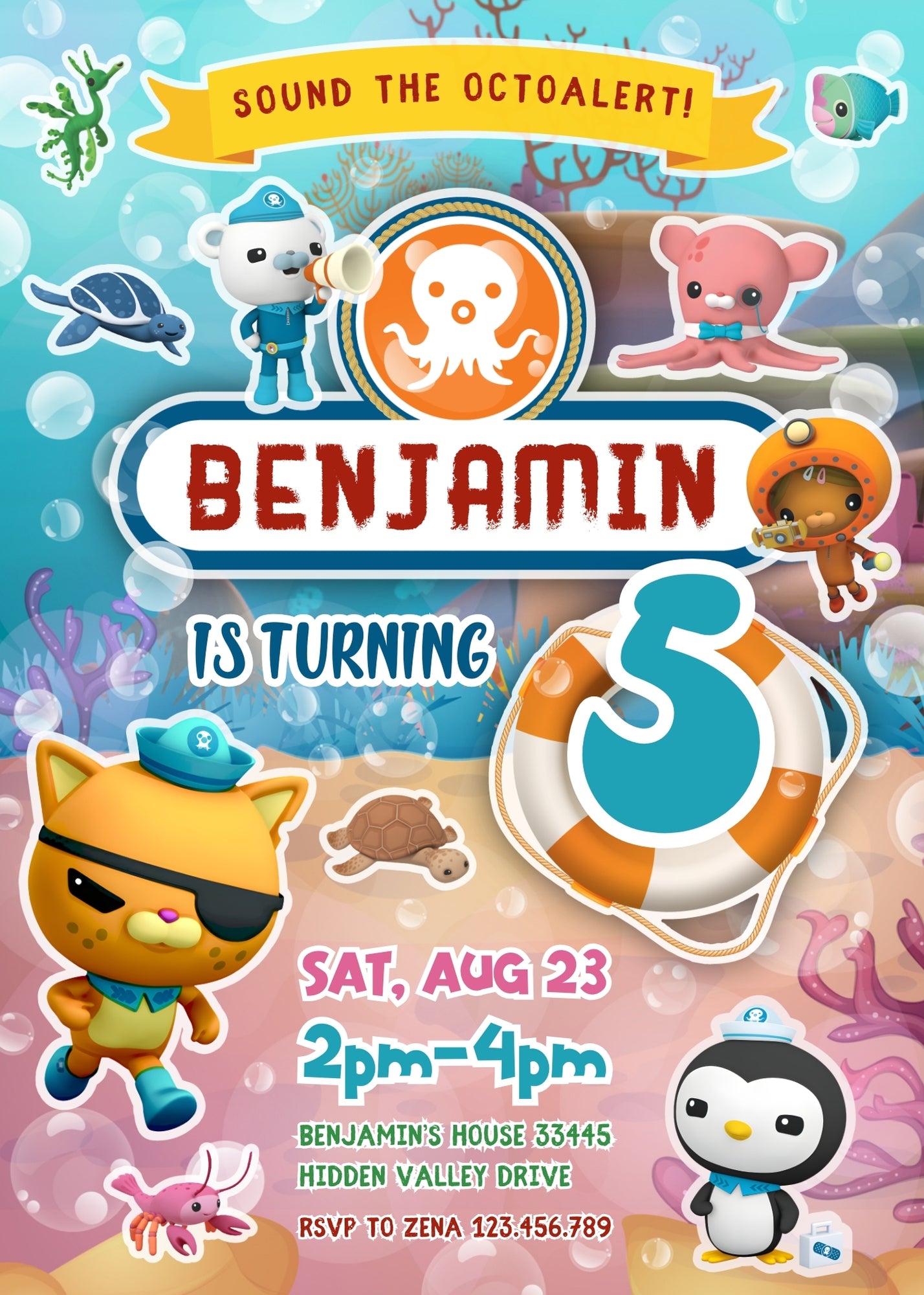 Octonauts customizable invitation template | Share or Print | | XK559