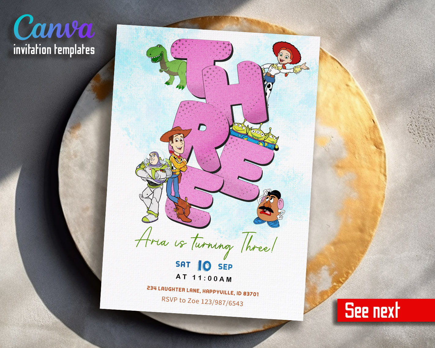 Toy Story Woody customizable invitation template | Share or Print | | IZ779