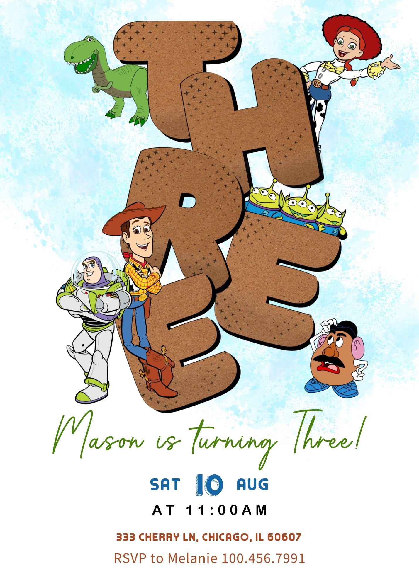 Toy Story Woody customizable invitation template | Share or Print | | IS499