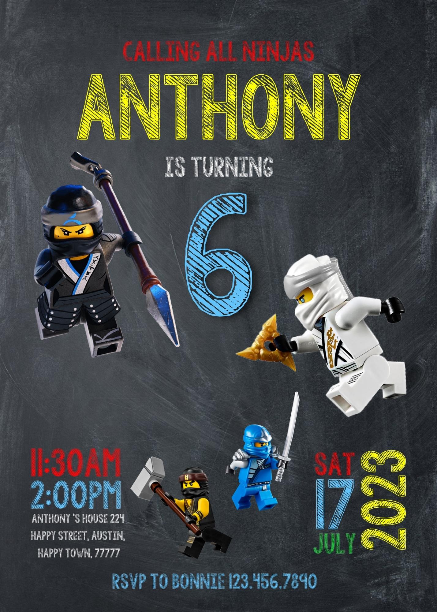 Lego Minifigures customizable invitation template | Share or Print | | PX164