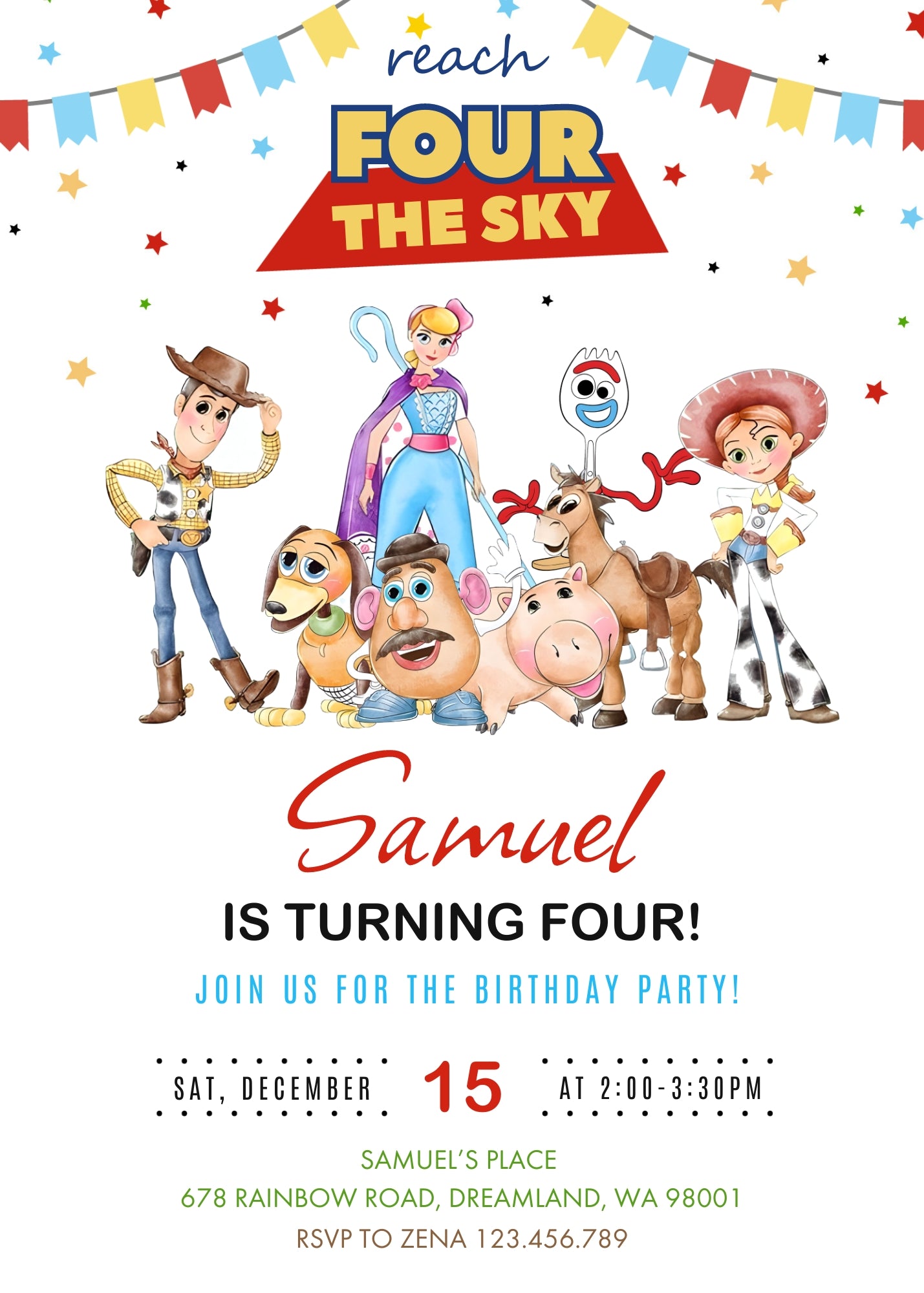 Toy Story Woody customizable invitation template | Share or Print | | ET751