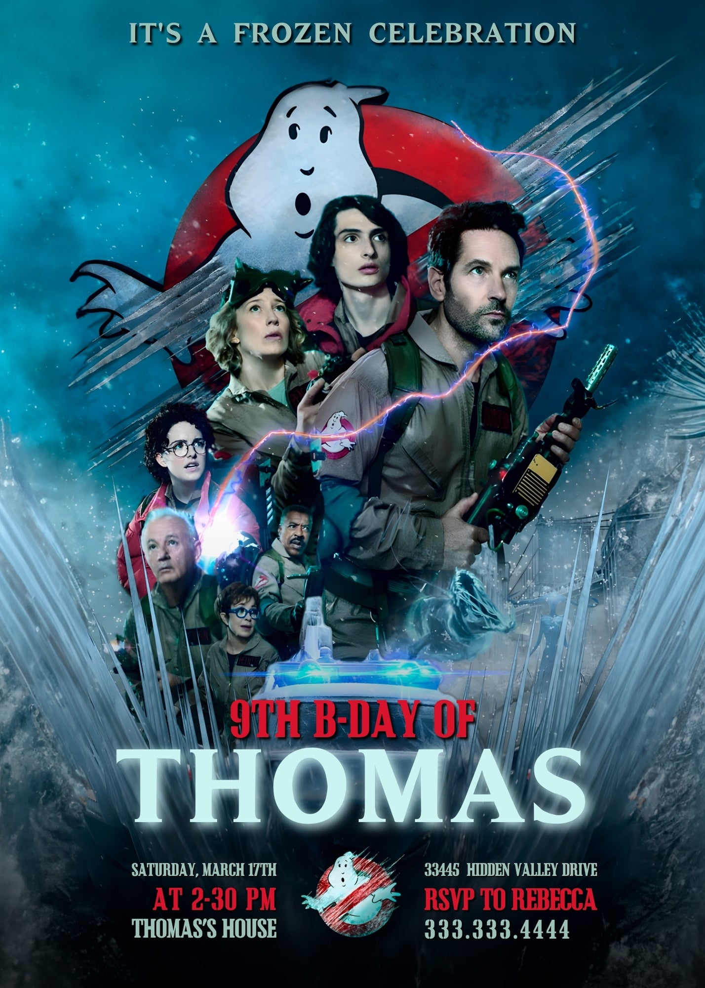 Ghostbusters customizable invitation template | Share or Print | | DB304