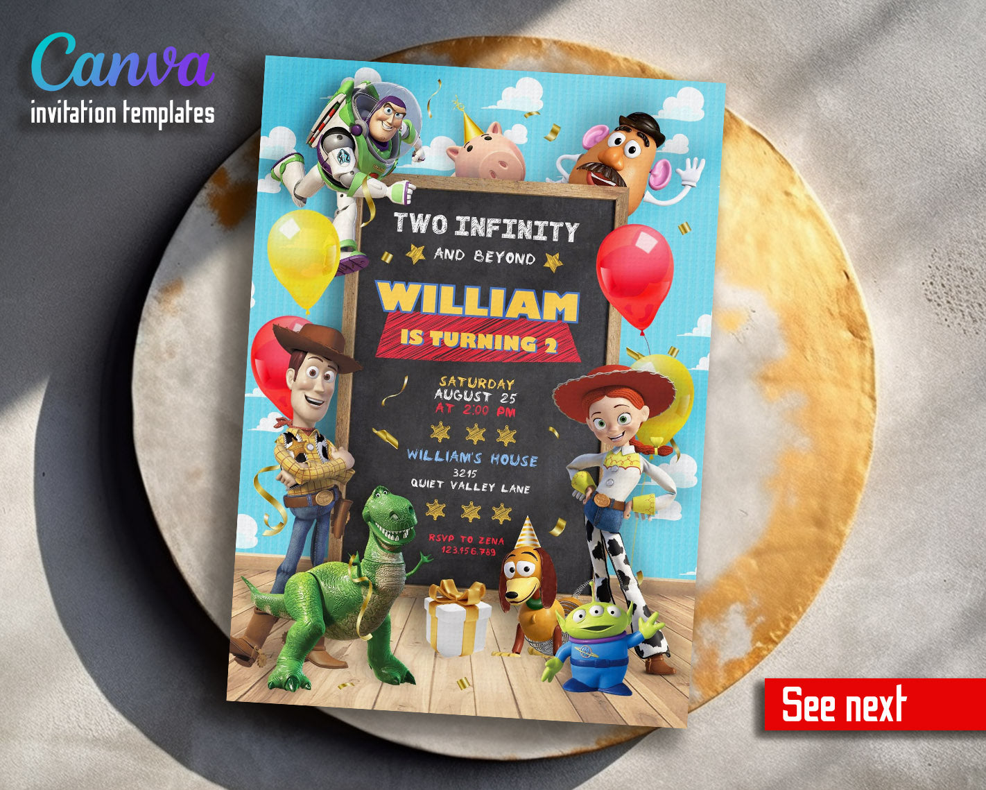 Toy Story Woody customizable invitation template | Share or Print | | MF764