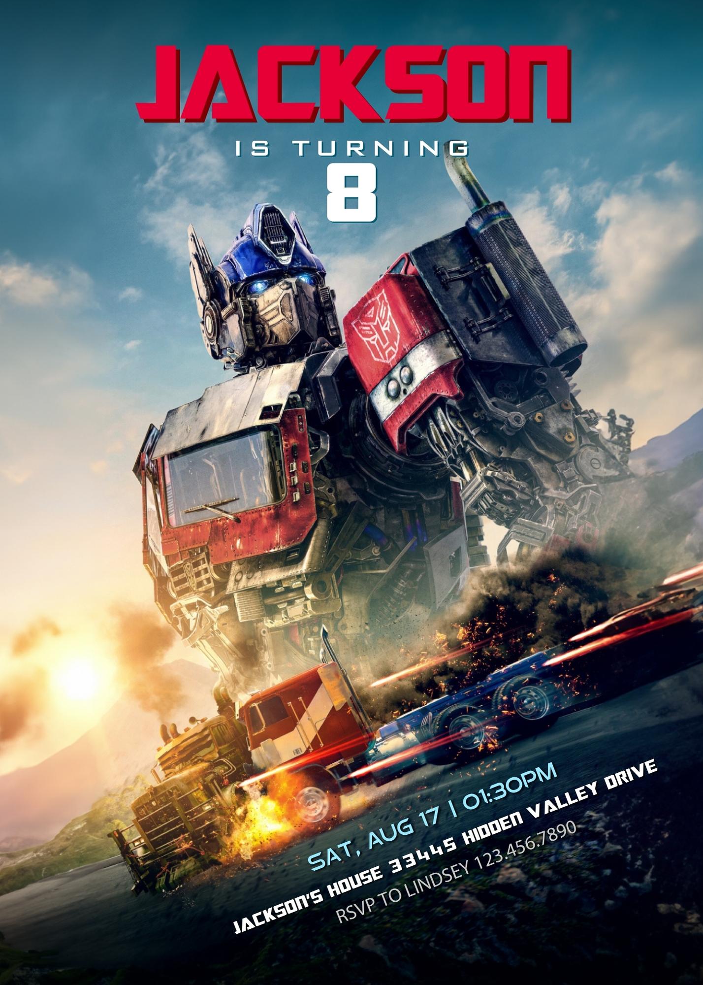 Transformers Rescue Bots customizable invitation template | Share or Print | boy | PA307