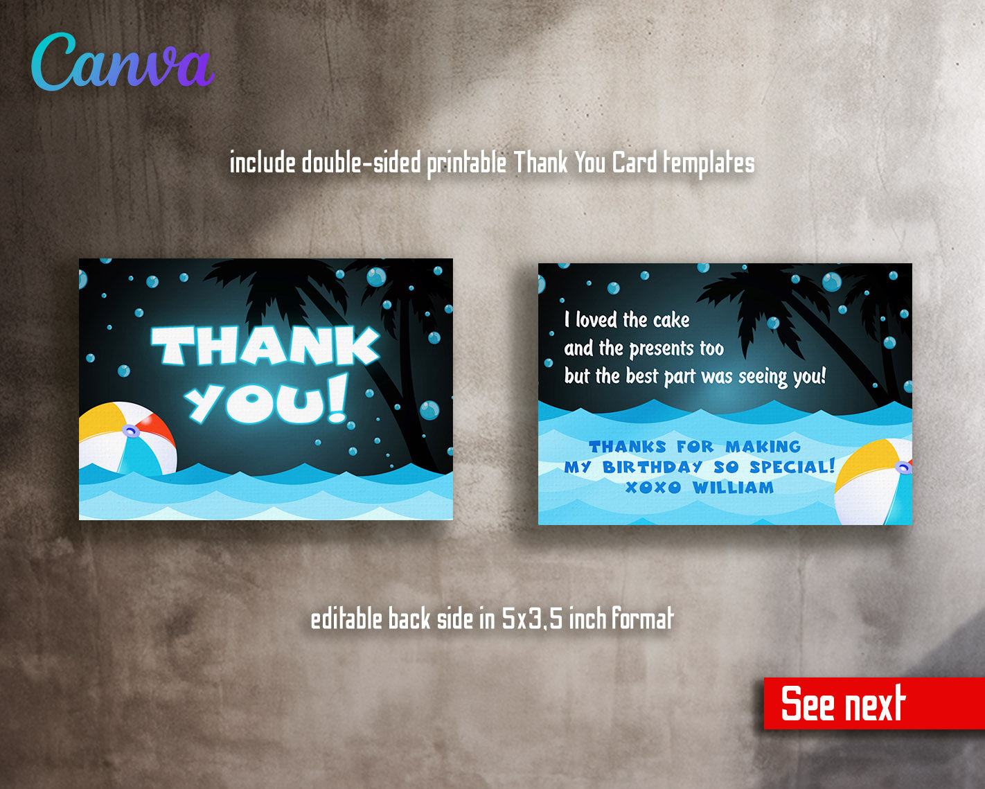 Pool Party customizable invitation template | Share or Print | | WL783