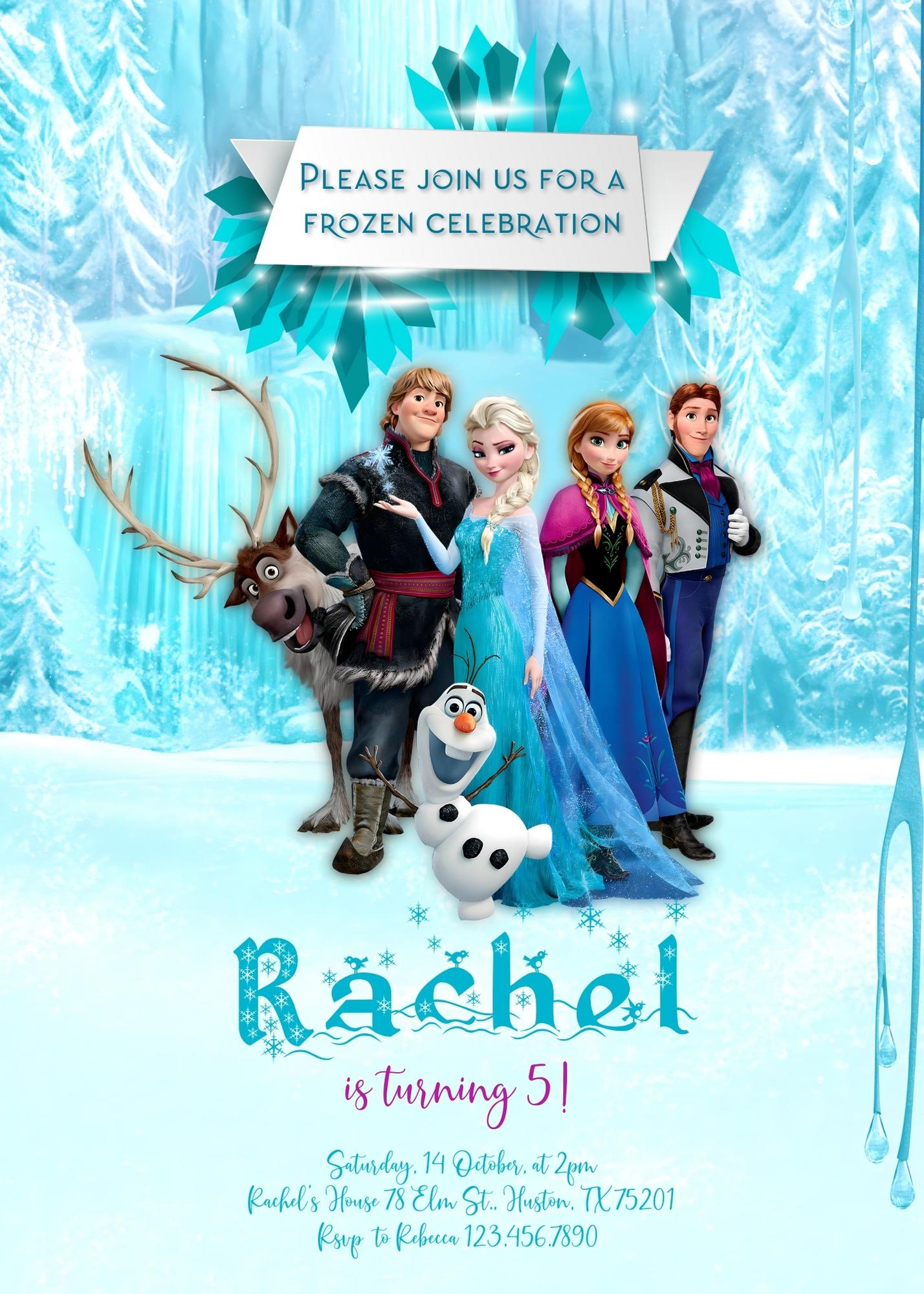 Frozen Elsa customizable invitation template | Share or Print | girl | UM385