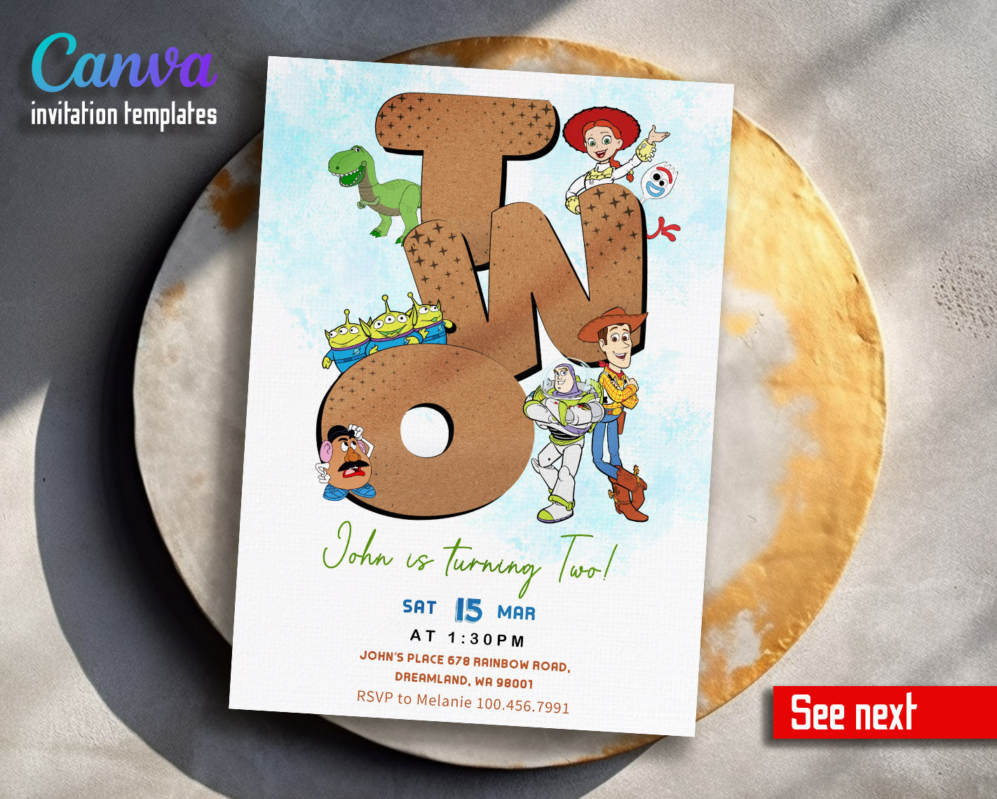 Toy Story Woody customizable invitation template | Share or Print | | YB561