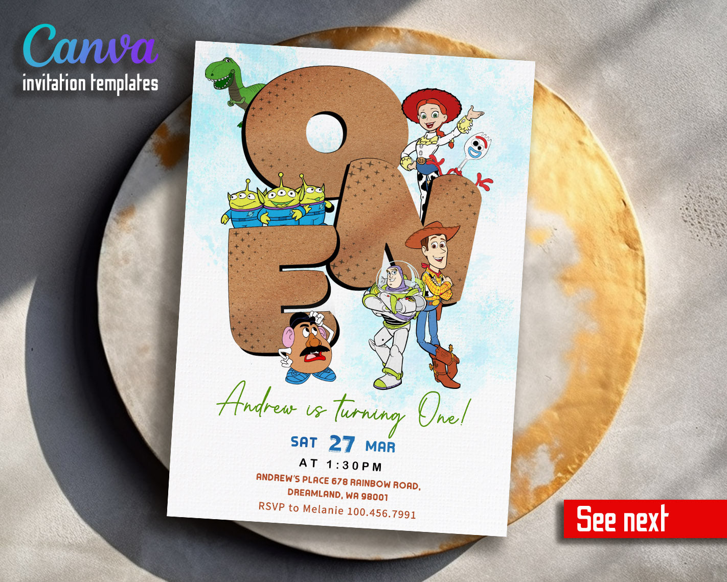 Toy Story Woody customizable invitation template | Share or Print | | SV610