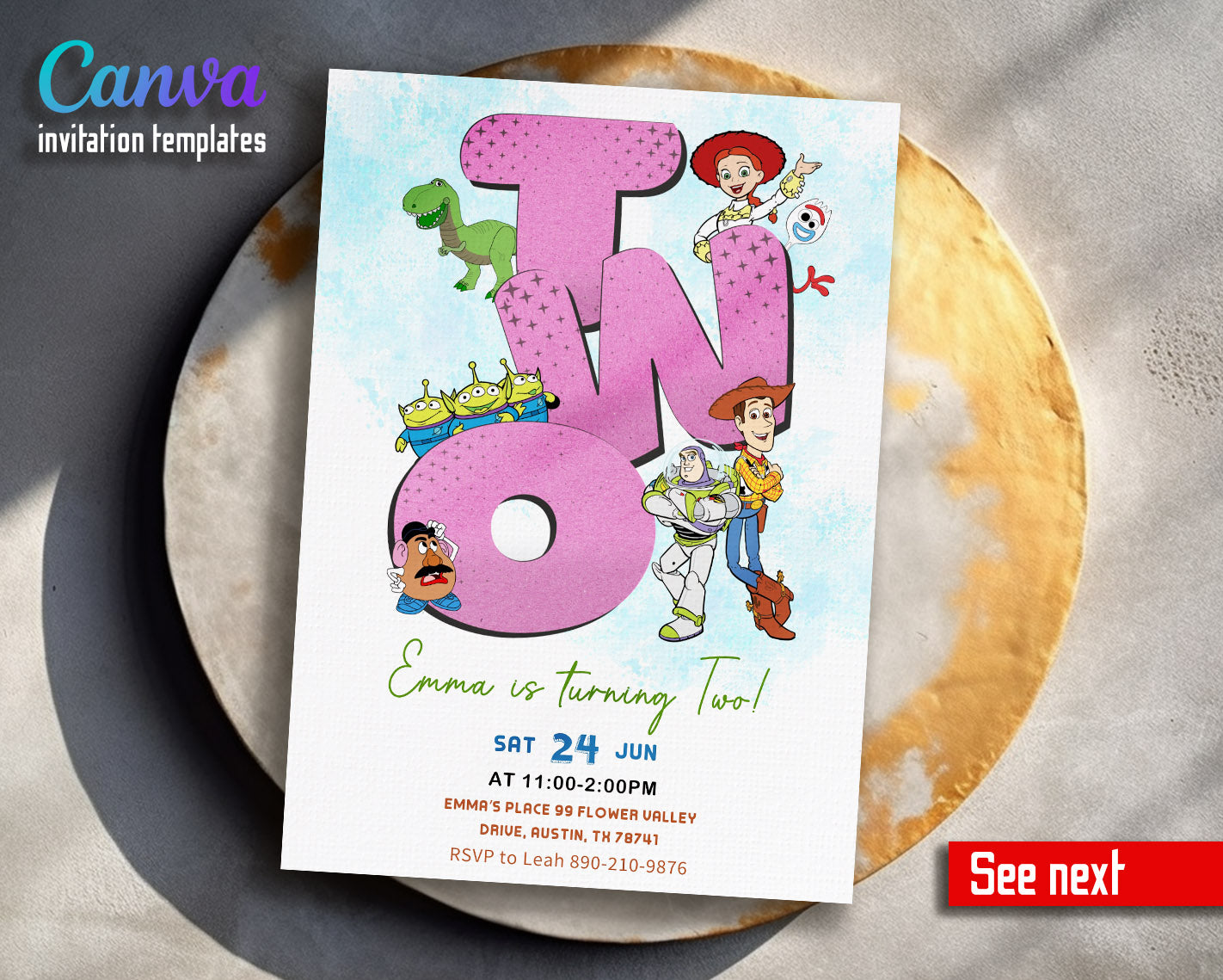 Toy Story Woody customizable invitation template | Share or Print | | TI726