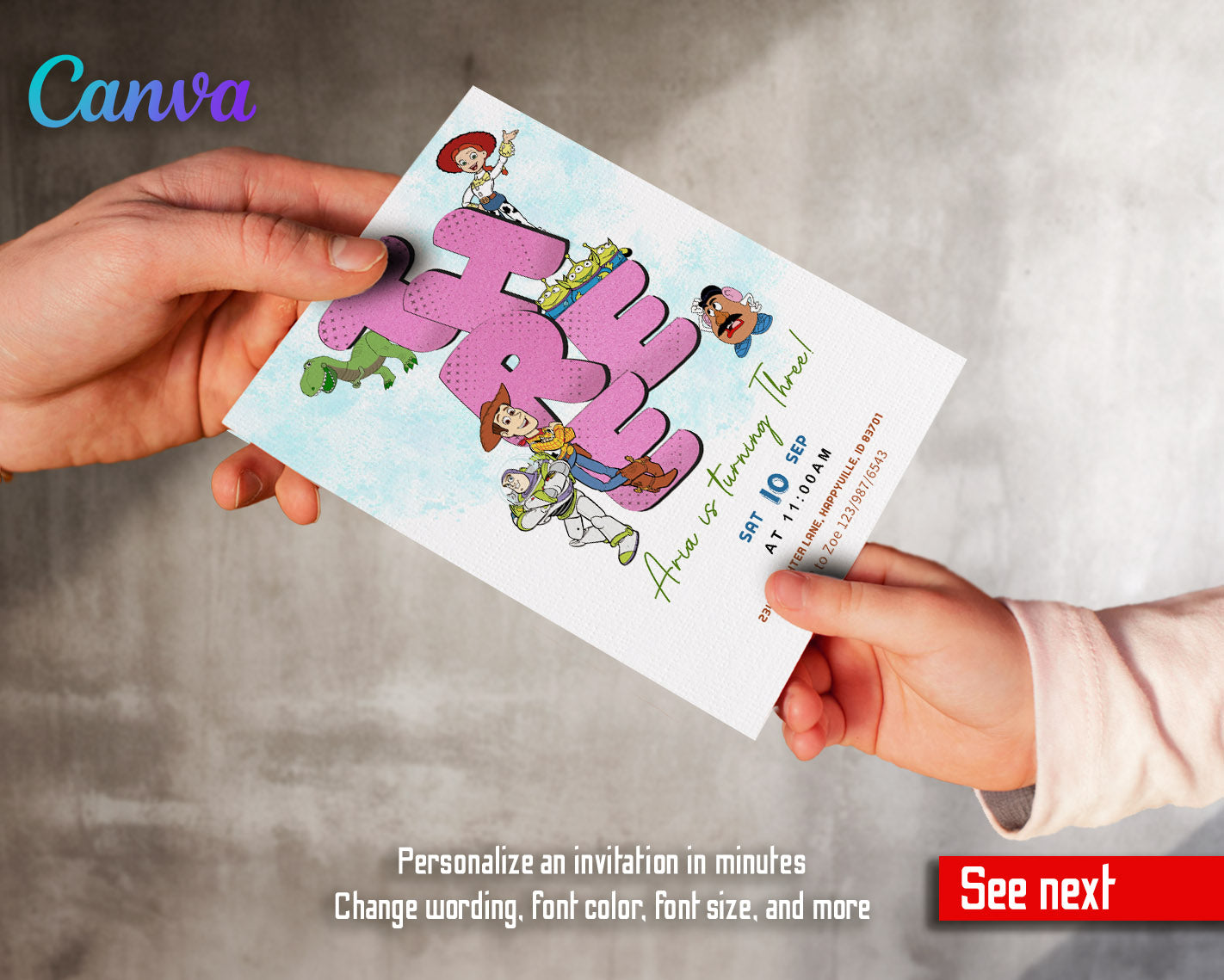 Toy Story Woody customizable invitation template | Share or Print | | IZ779