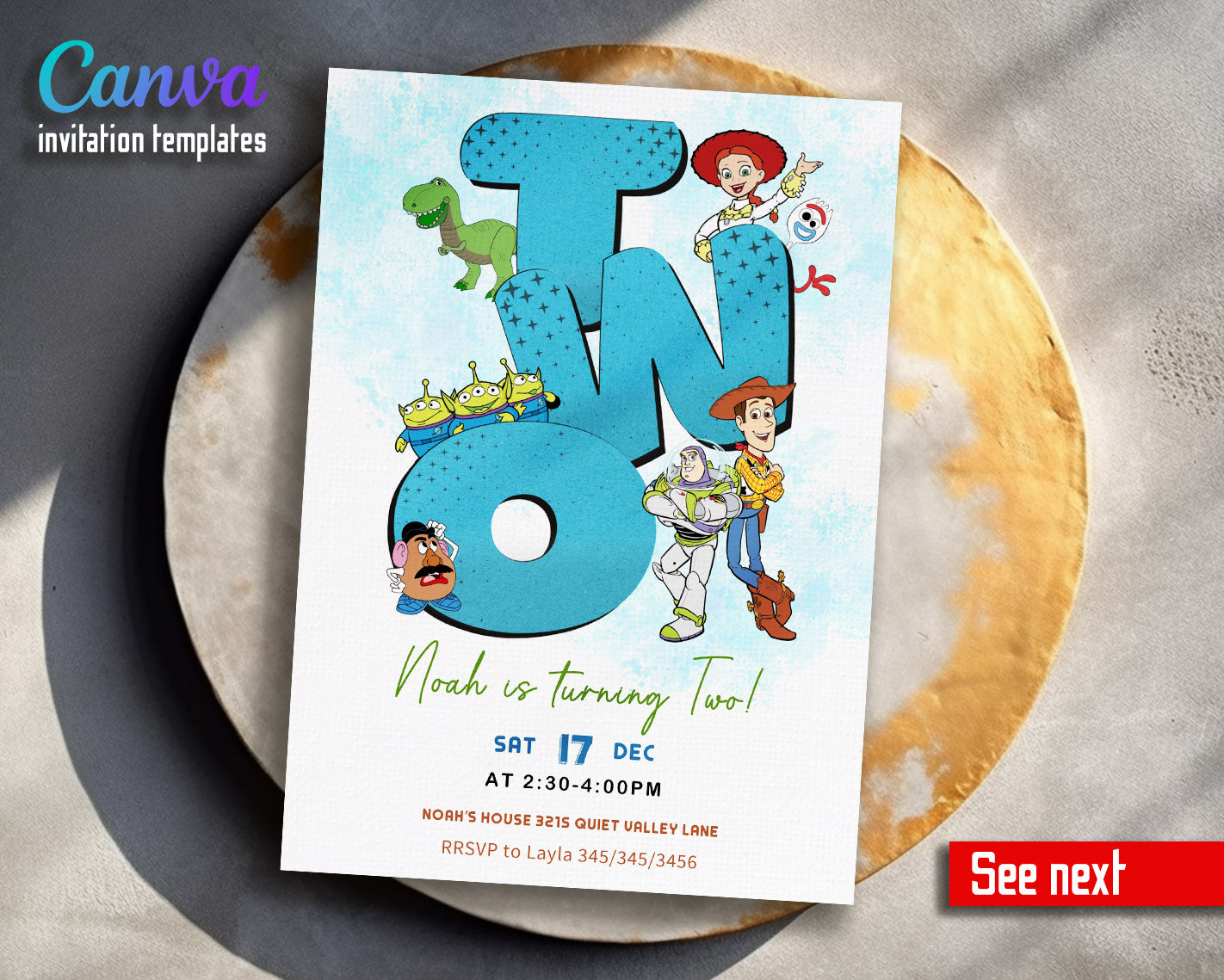 Toy Story Woody customizable invitation template | Share or Print | | GC604
