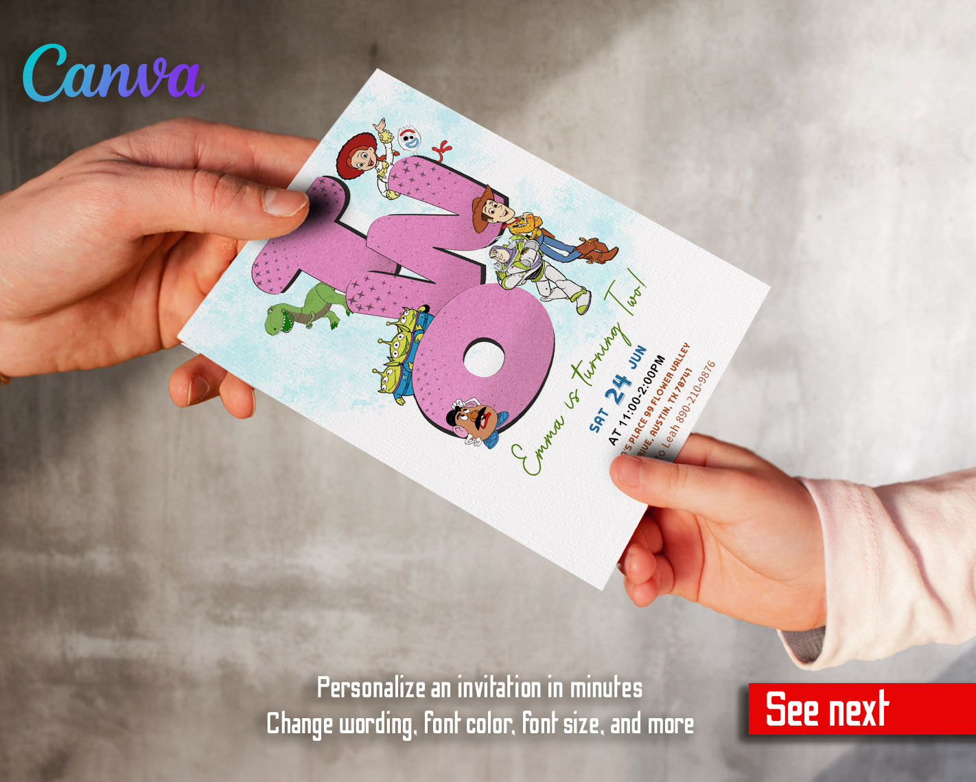 Toy Story Woody customizable invitation template | Share or Print | | TI726