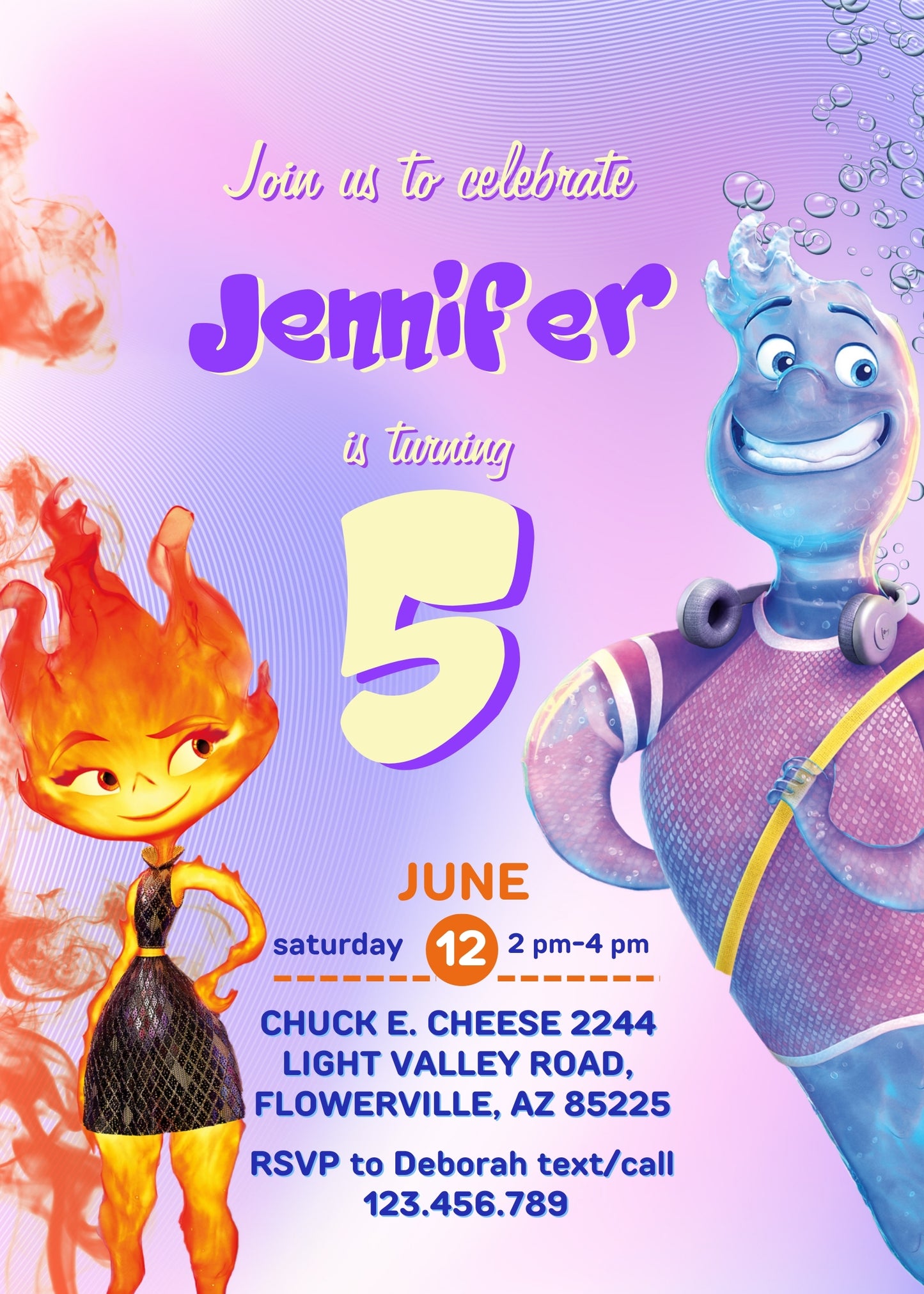 Elemental customizable invitation template | Share or Print | | KP891