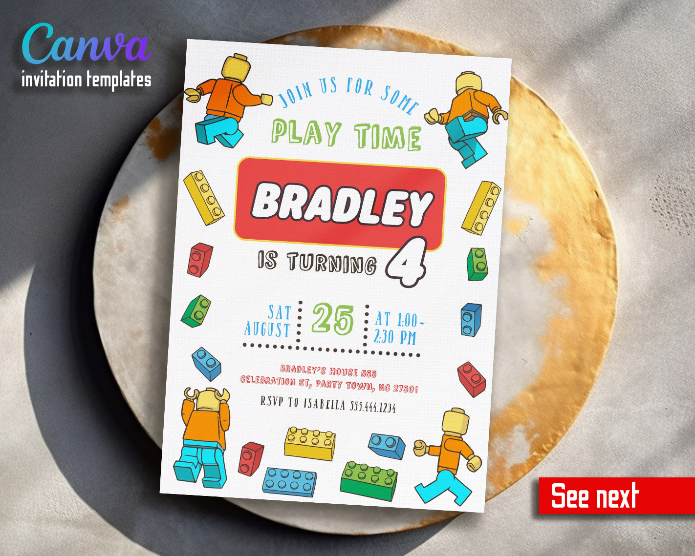 Lego Minifigures customizable invitation template | Share or Print | | WZ487