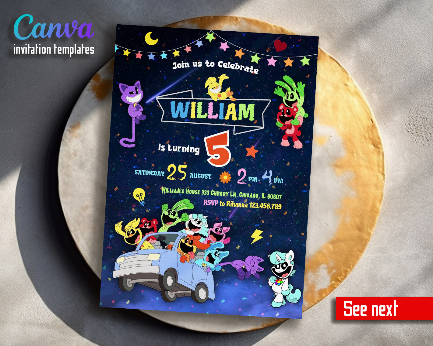Smiling Critters customizable invitation template | Share or Print | | ZR981