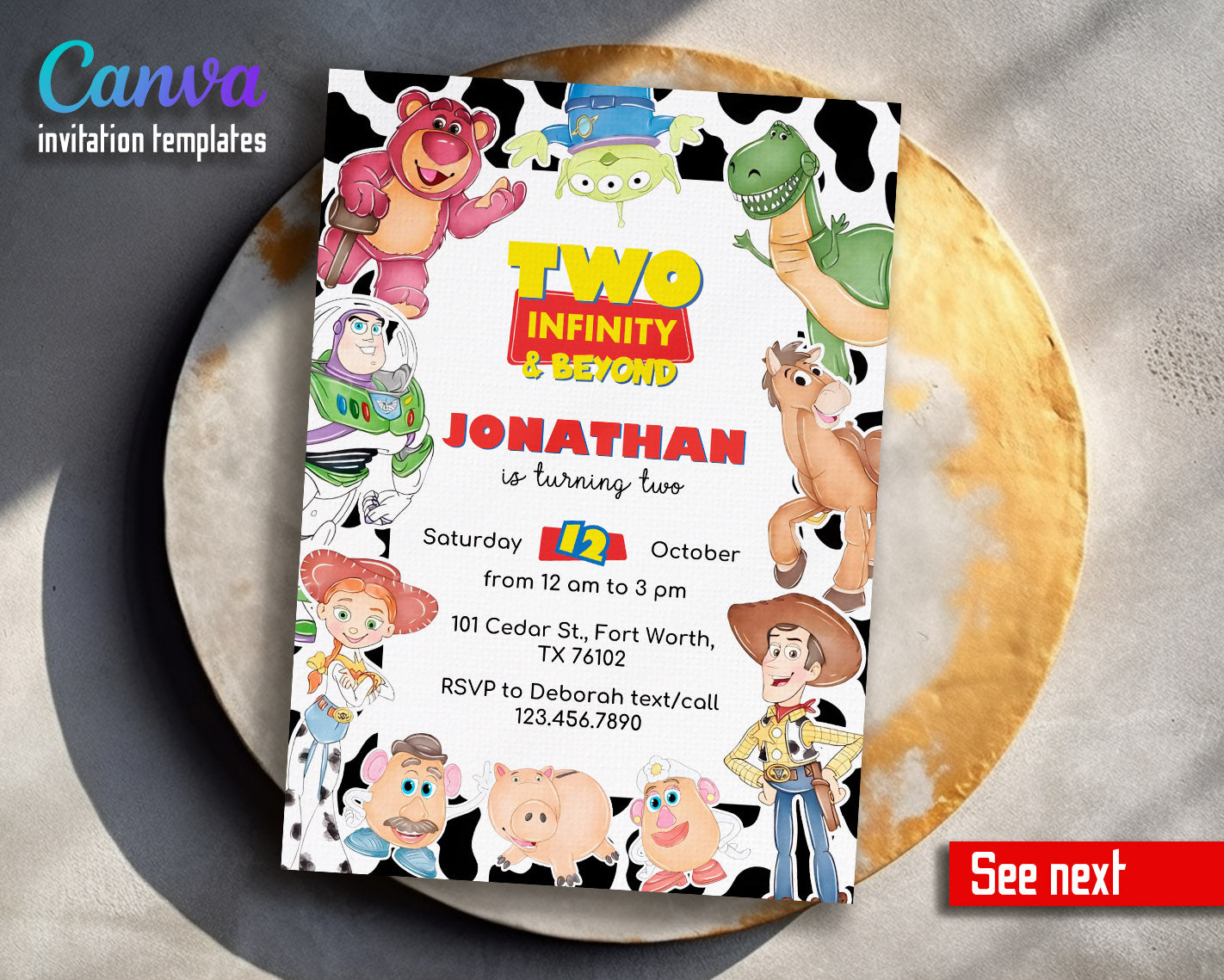 Toy Story Woody customizable invitation template | Share or Print | | QY901