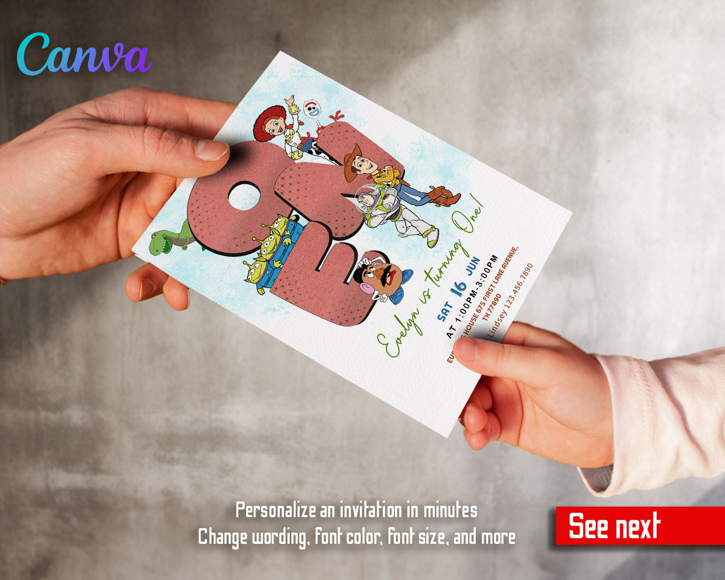 Toy Story Woody customizable invitation template | Share or Print | | BC665