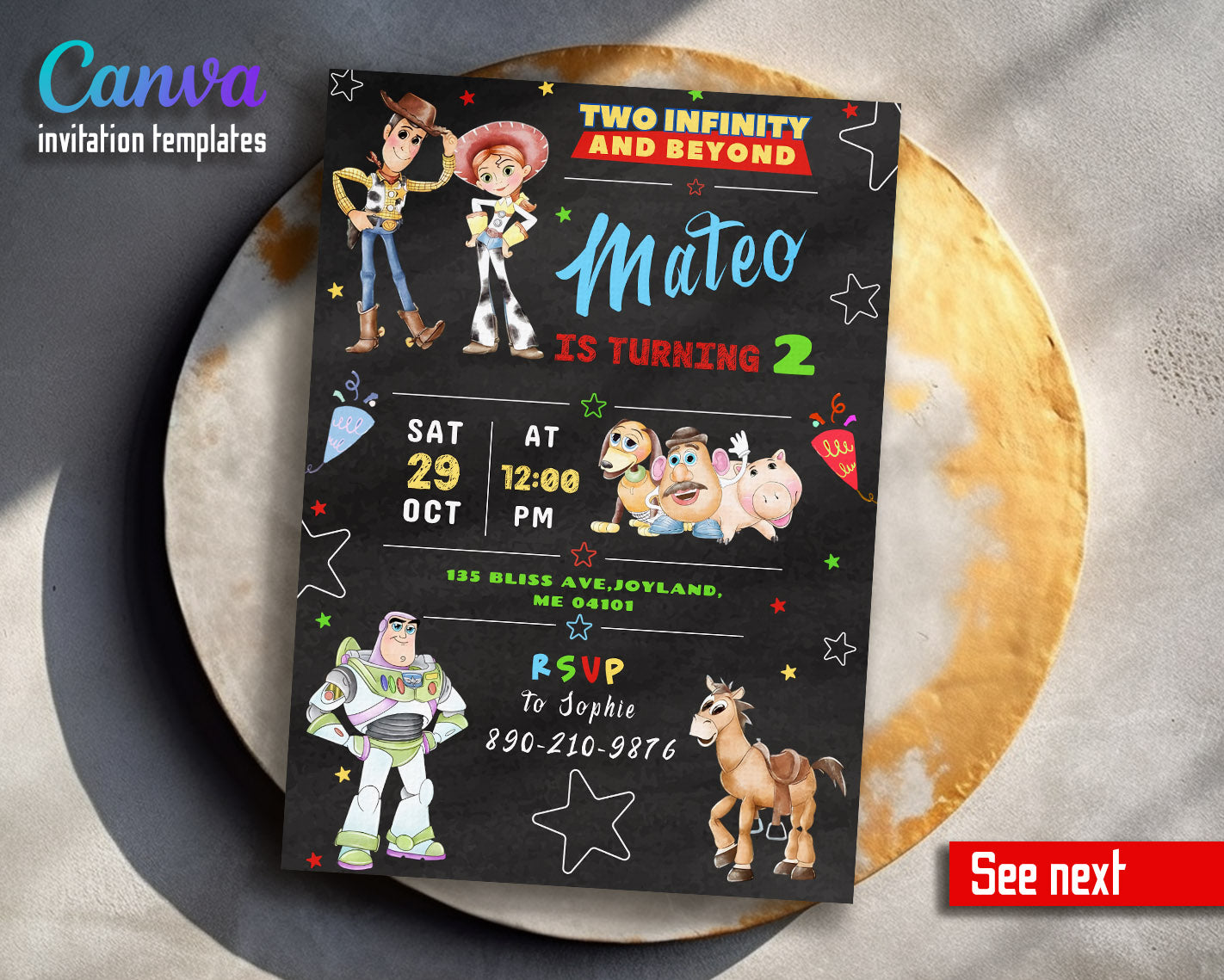 Toy Story Woody customizable invitation template | Share or Print | | KB129