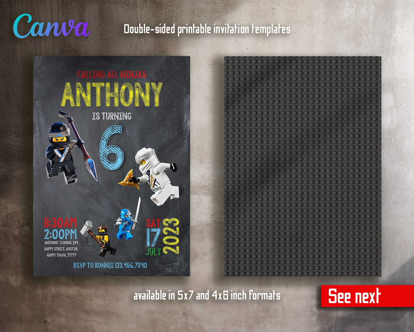 Lego Minifigures customizable invitation template | Share or Print | | PX164