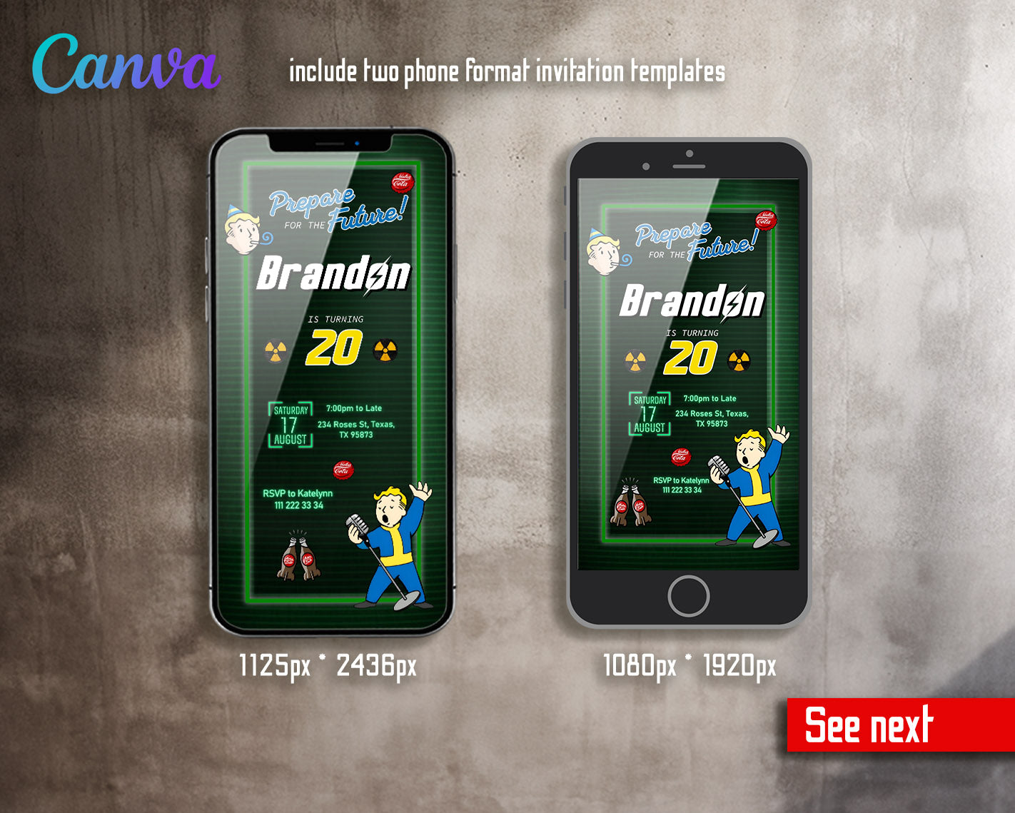 Fallout Pipboy customizable invitation template | Share or Print | | UR428