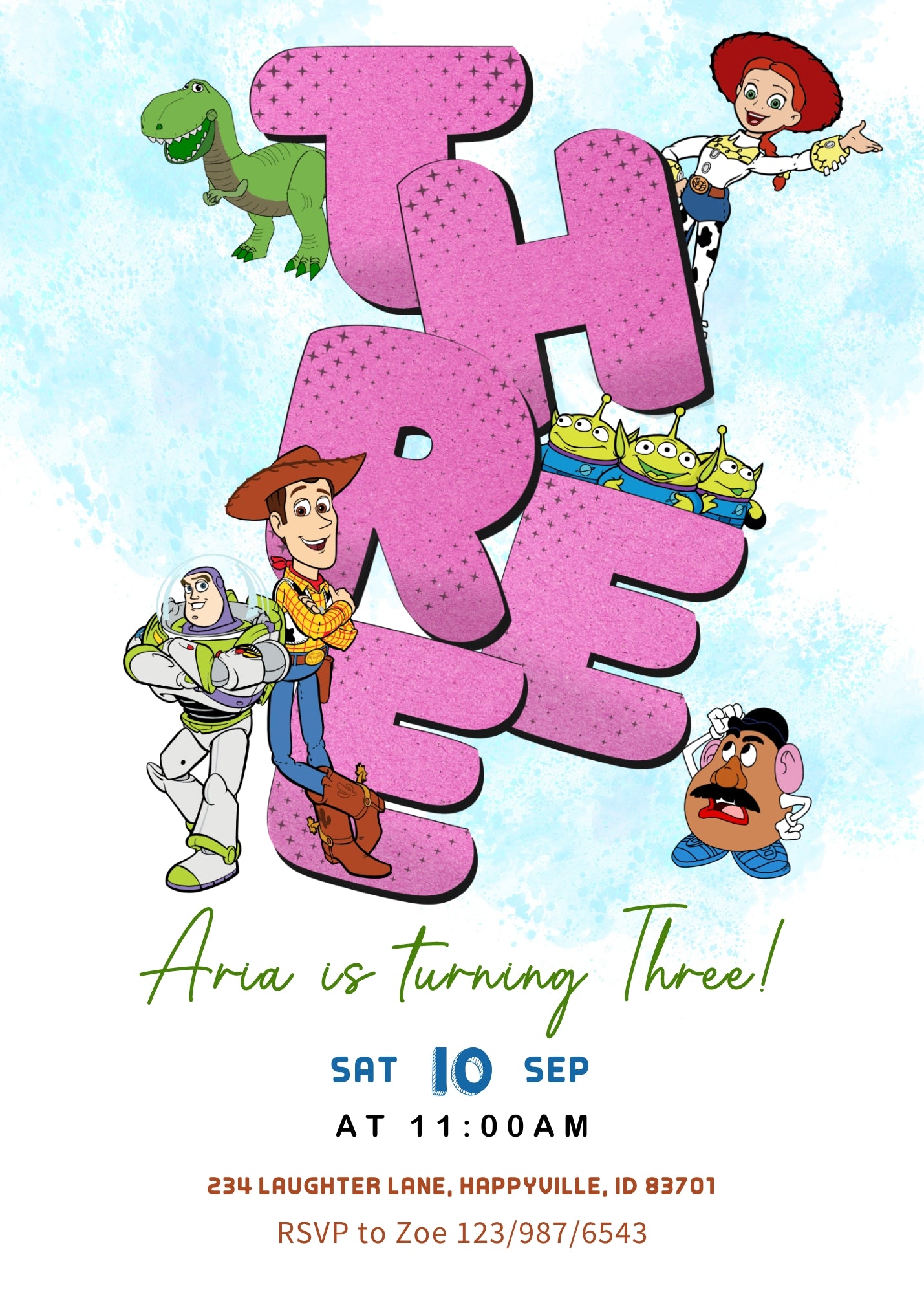 Toy Story Woody customizable invitation template | Share or Print | | IZ779