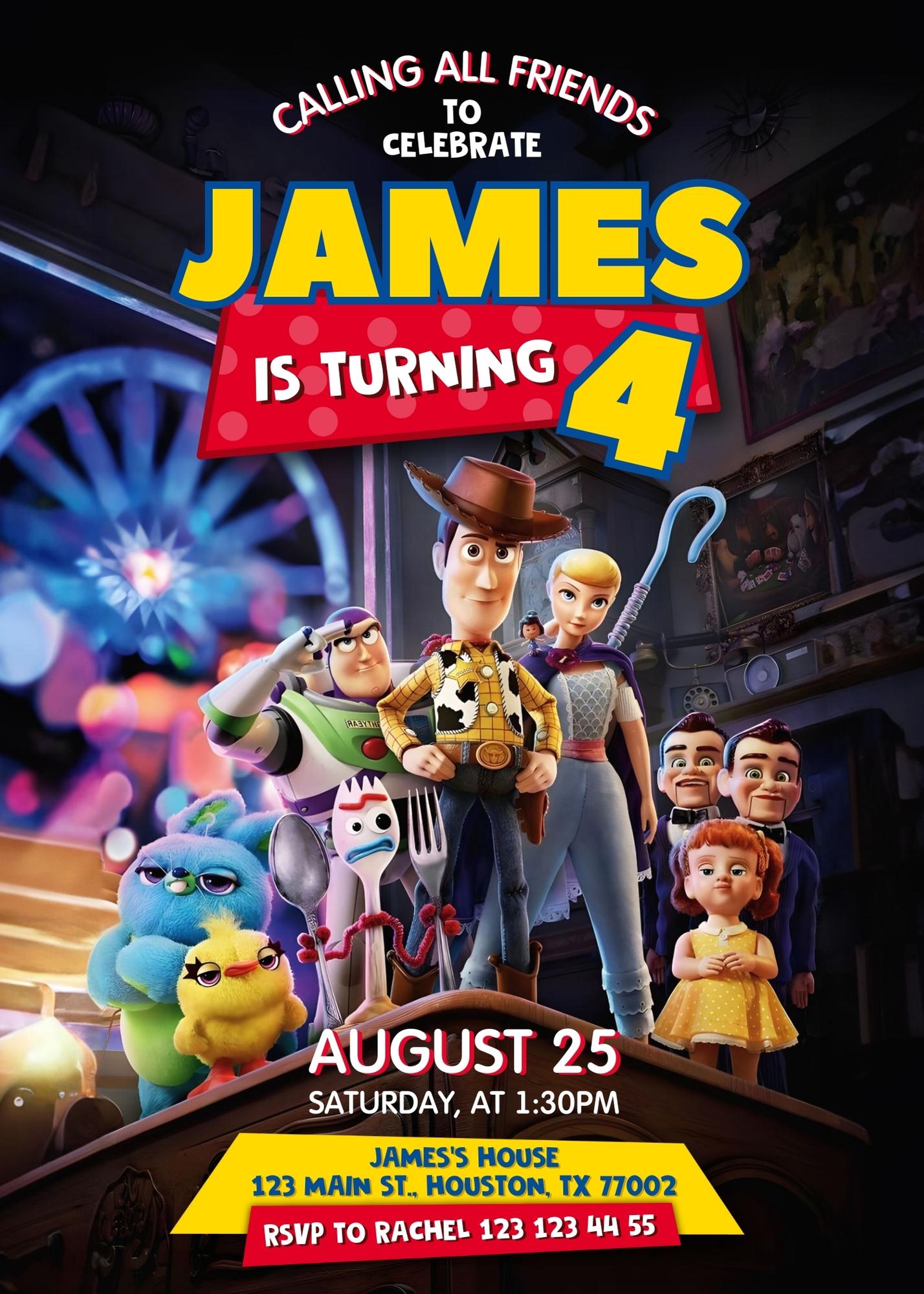 Toy Story Woody customizable invitation template | Share or Print | | KX776