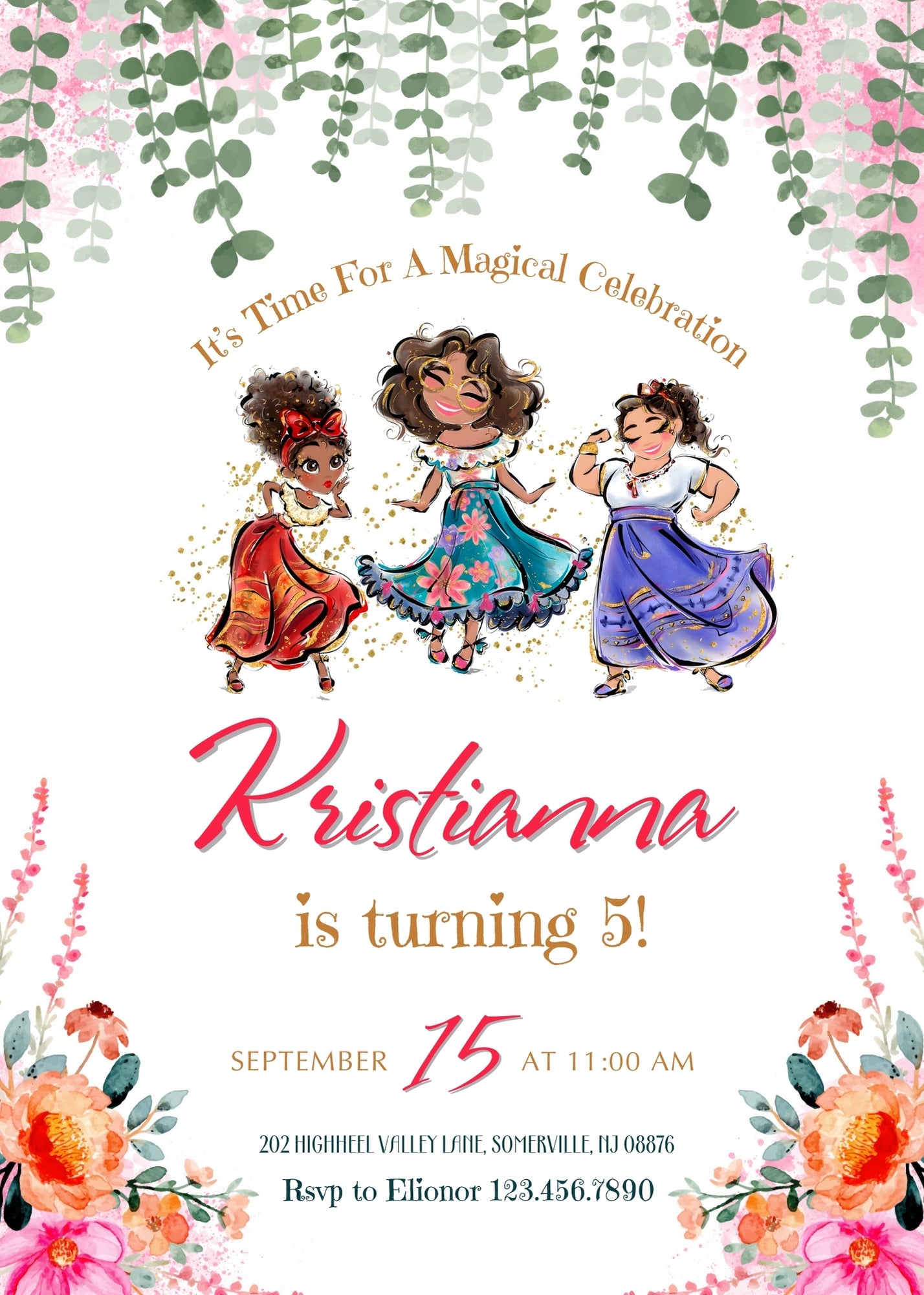 Encanto Mirabel customizable invitation template | Share or Print | girl | QX728