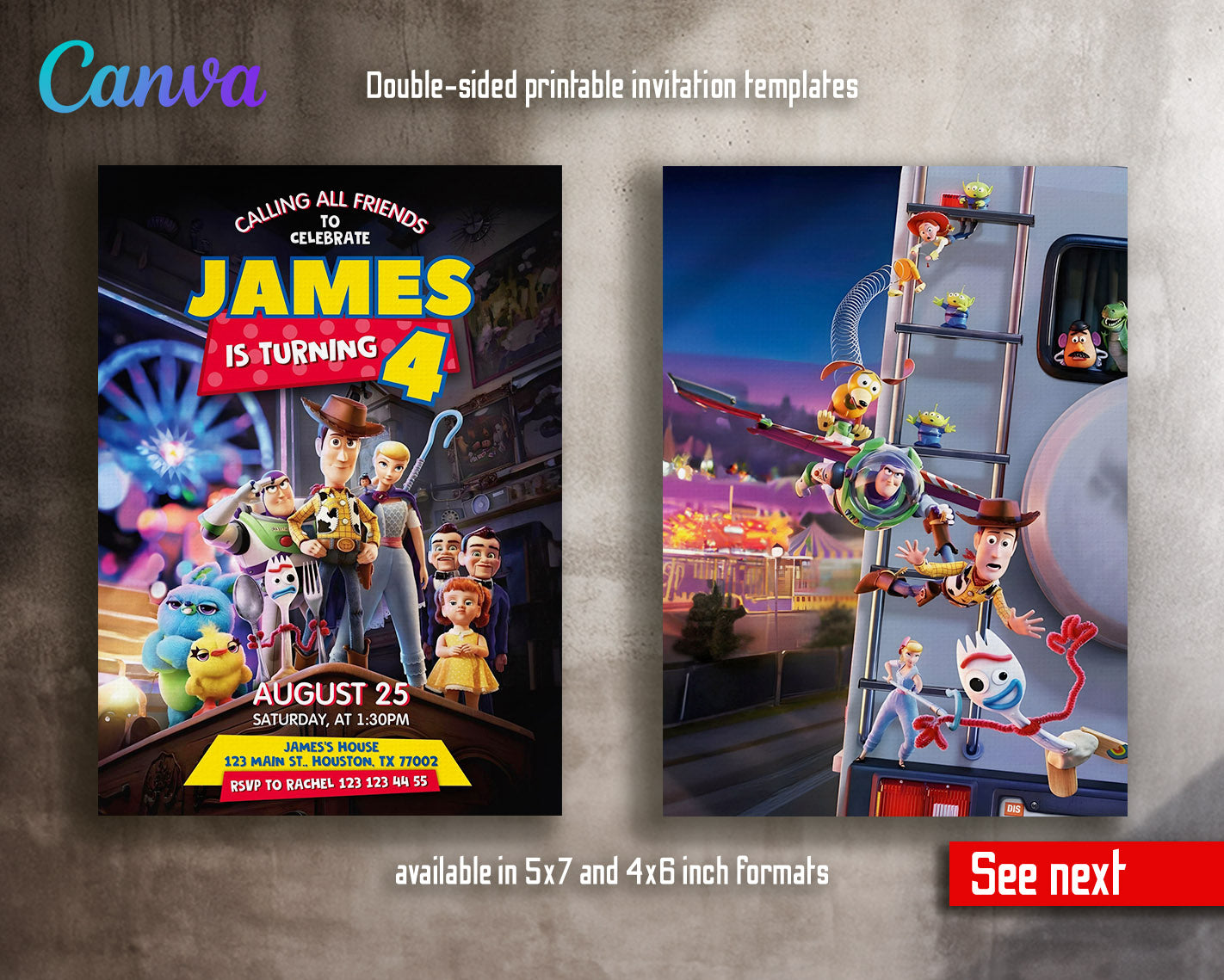 Toy Story Woody customizable invitation template | Share or Print | | KX776
