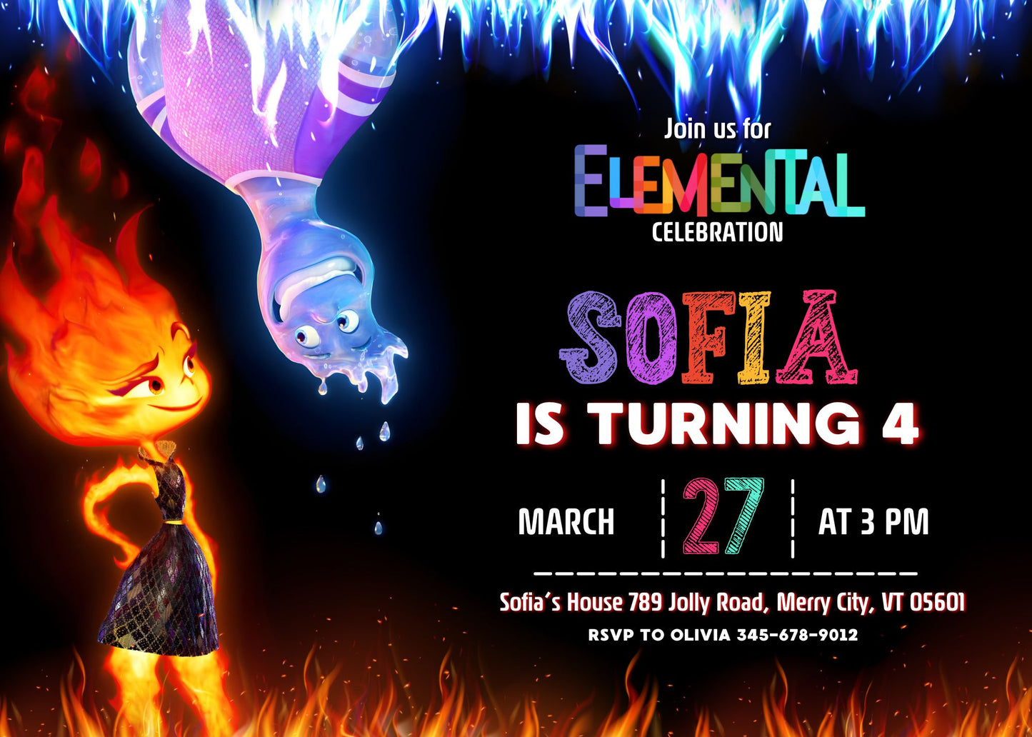 Elemental customizable invitation template | Share or Print | | KM781