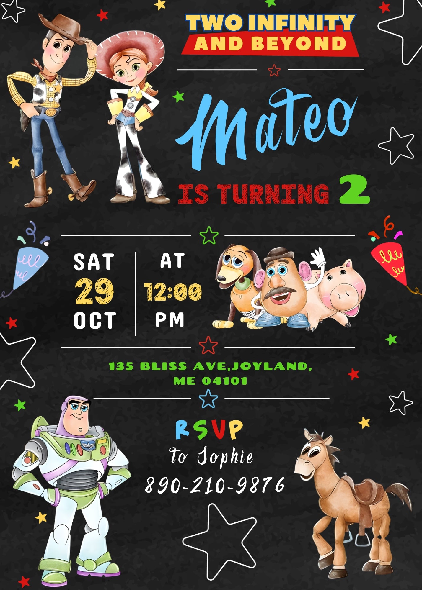 Toy Story Woody customizable invitation template | Share or Print | | KB129