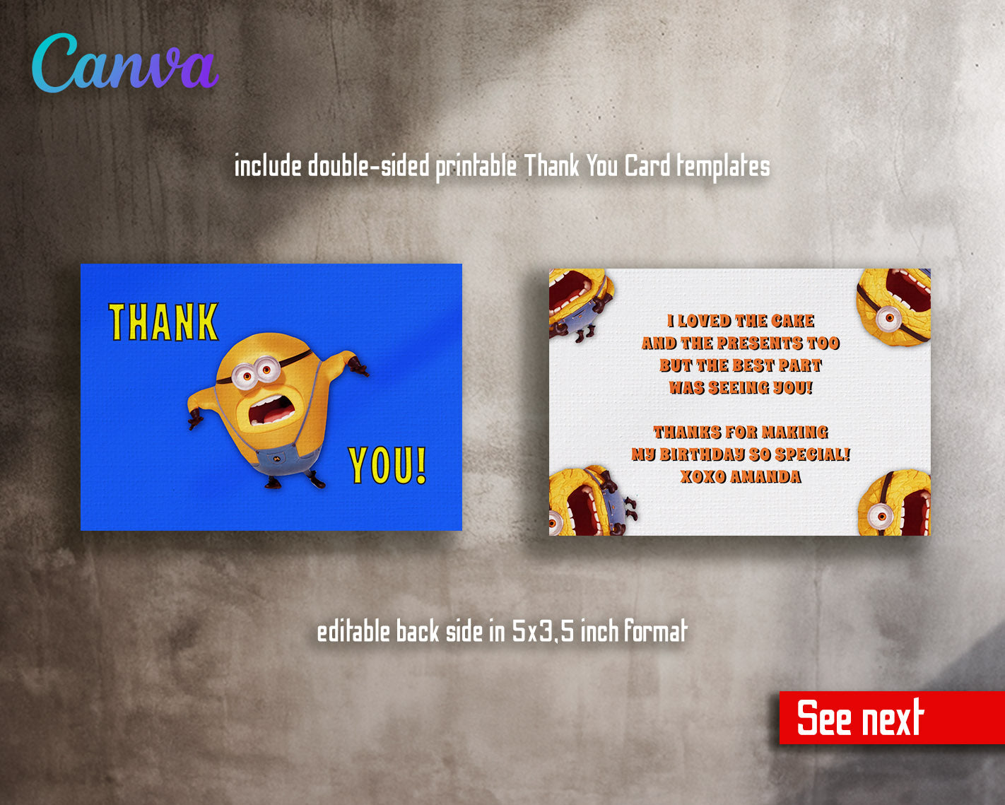 Despicable Me Minions customizable invitation template | Share or Print | | JZ156