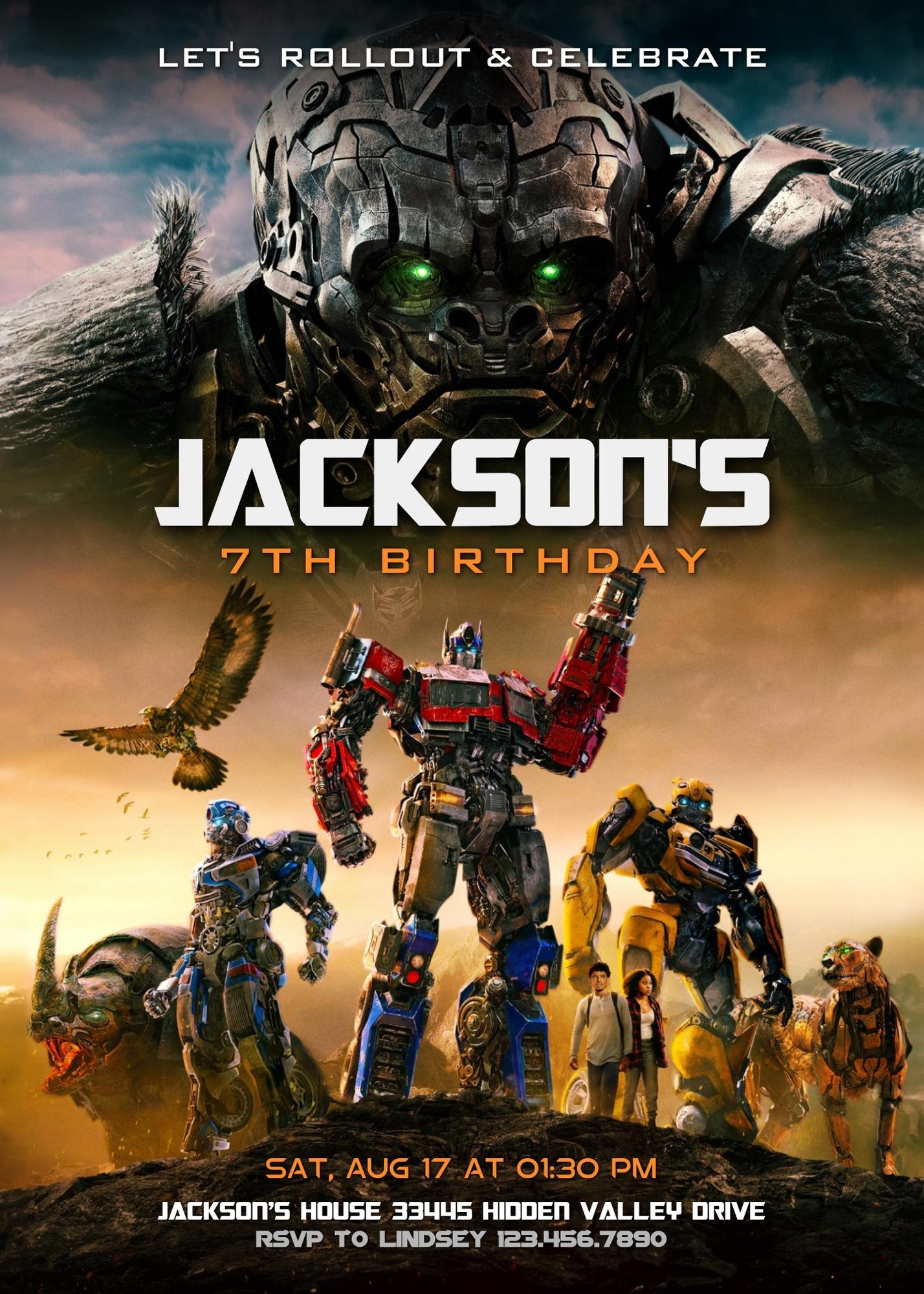 Transformers Rescue Bots customizable invitation template | Share or Print | boy | HX803