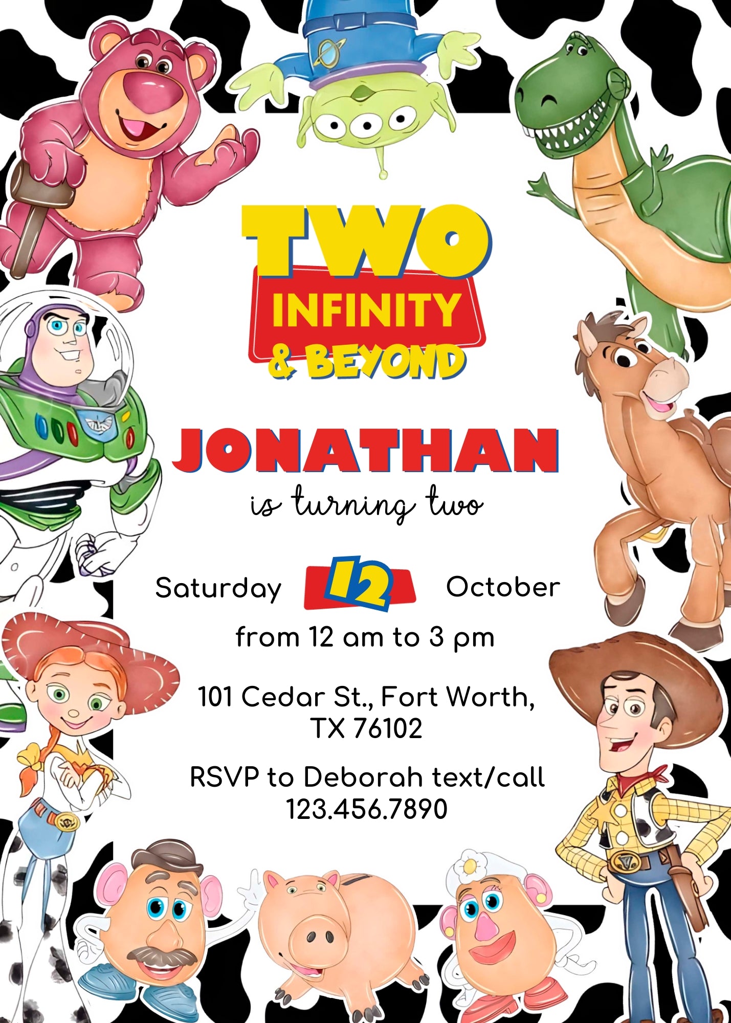 Toy Story Woody customizable invitation template | Share or Print | | QY901