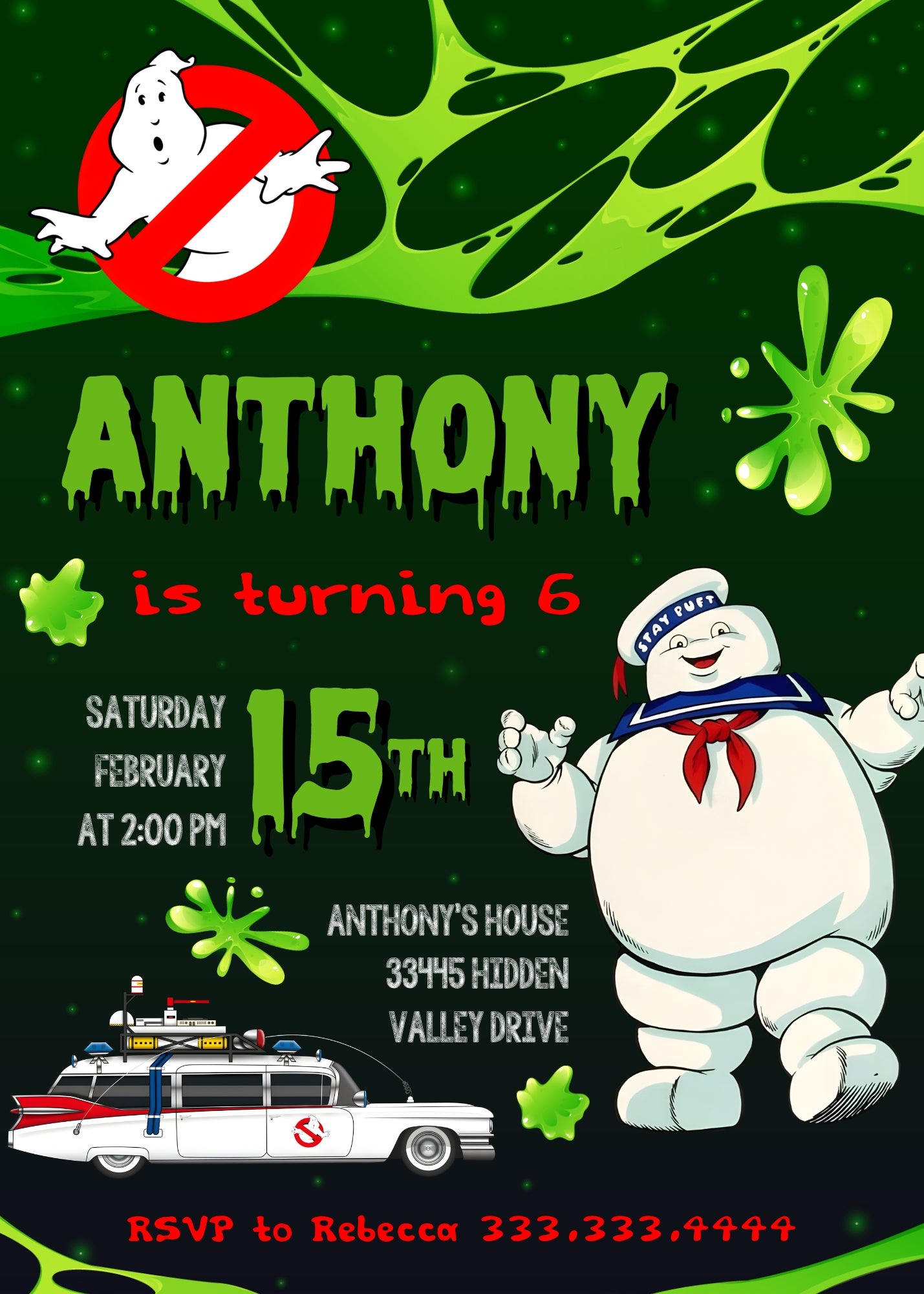 Ghostbusters customizable invitation template | Share or Print | | UY699