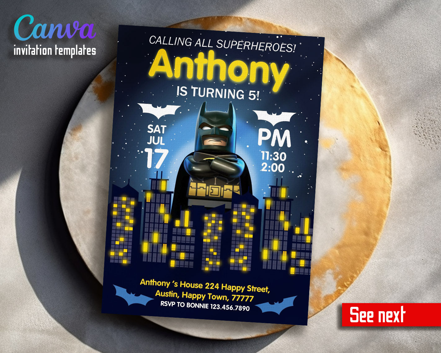 Lego Minifigures customizable invitation template | Share or Print | | EK844