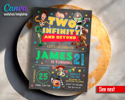 Toy Story customizable invite template | instant download | Share or Print | YZ117