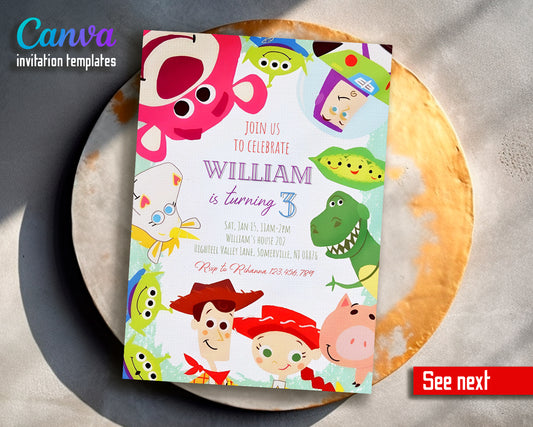 Toy Story customizable invite template | instant download | Share or Print | AH340