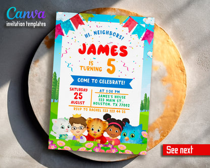 Daniel Tiger's Neighborhood customizable invite template | instant download | Share or Print | RP498