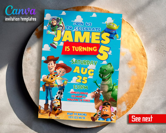 Toy Story customizable invite template | instant download | Share or Print | AX975